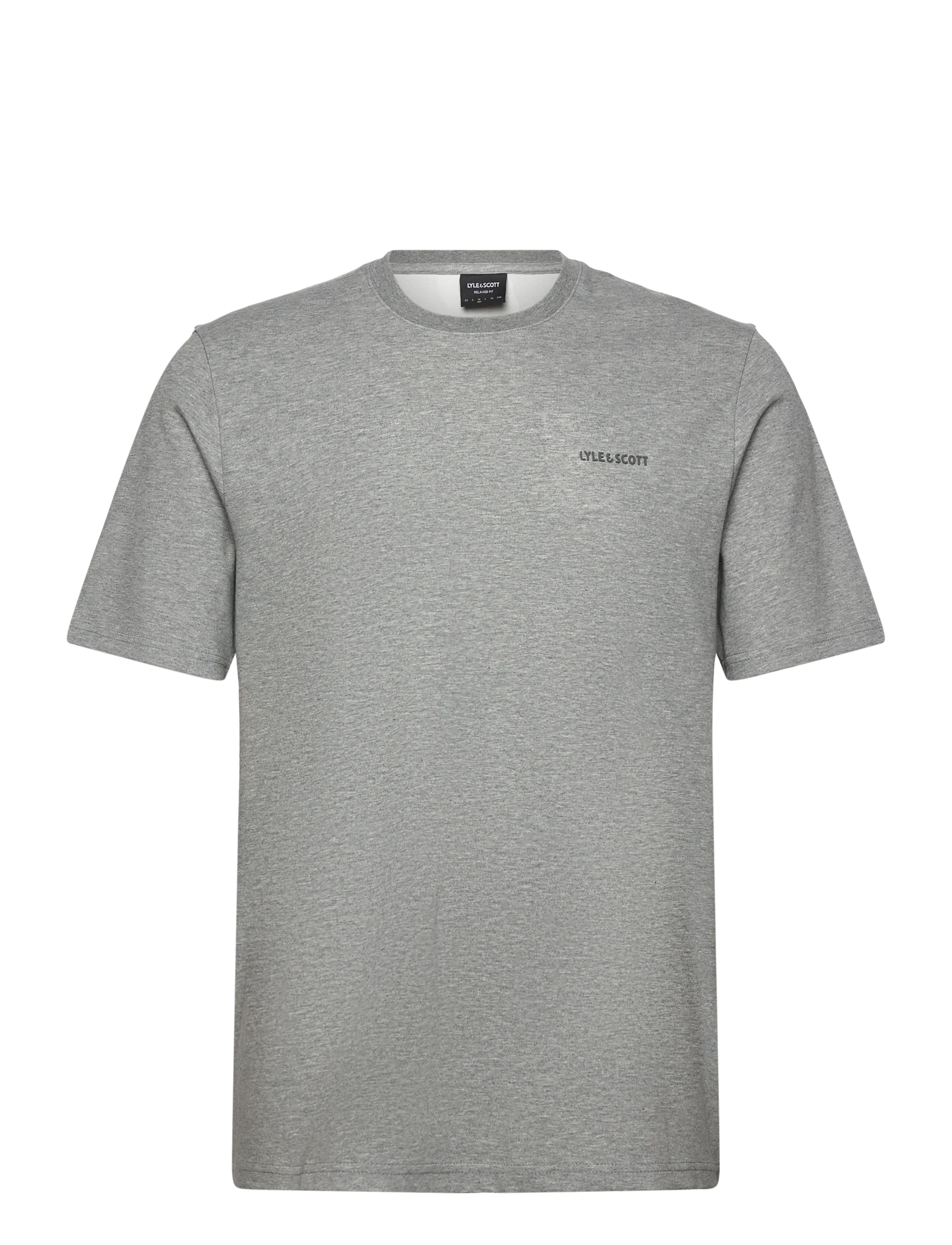 Lyle & Scott Chest Logo Interlock T-Shirt - T-shirts - T28 MID GREY MARL / grey