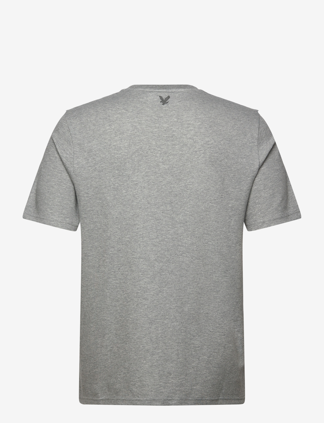 Lyle & Scott - Chest Logo Interlock T-Shirt - kortærmede t-shirts - t28 mid grey marl - 1