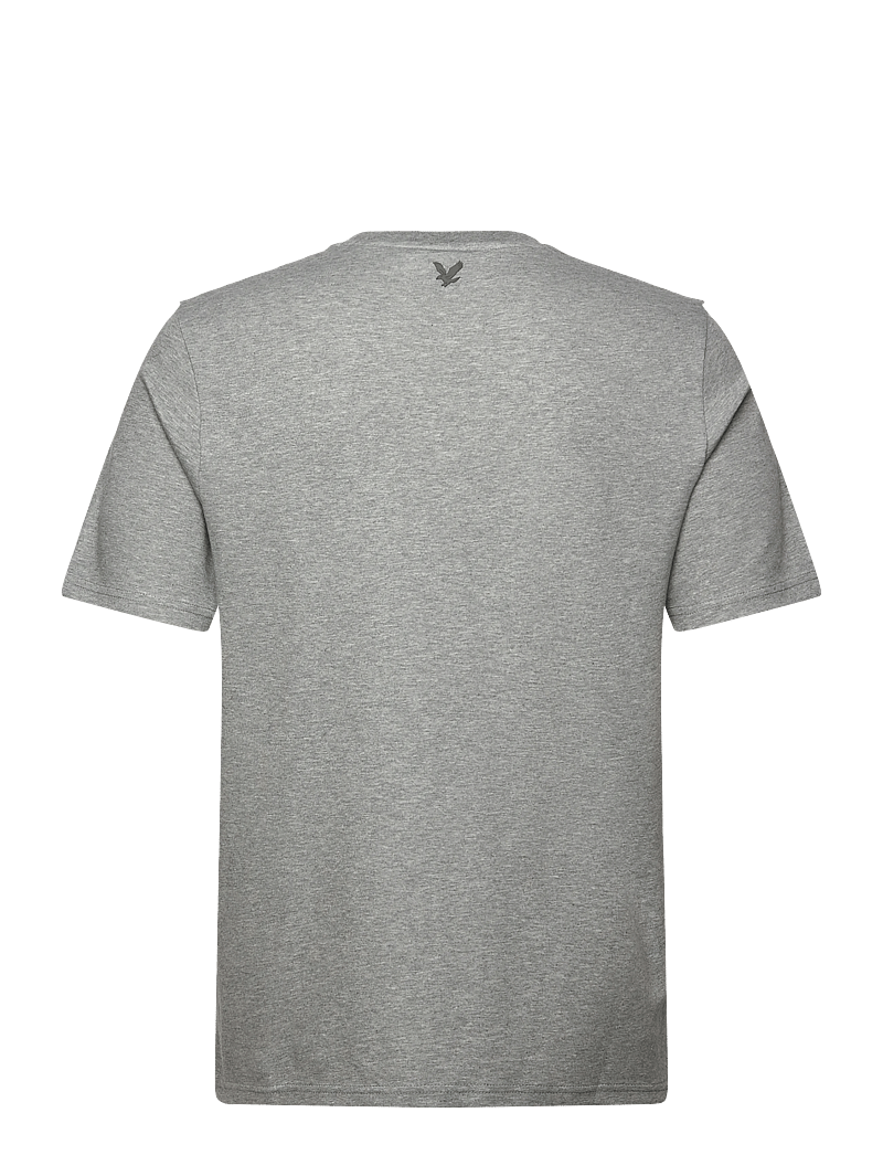 Lyle & Scott - Chest Logo Interlock T-Shirt - kortärmade t-shirts - t28 mid grey marl - 1