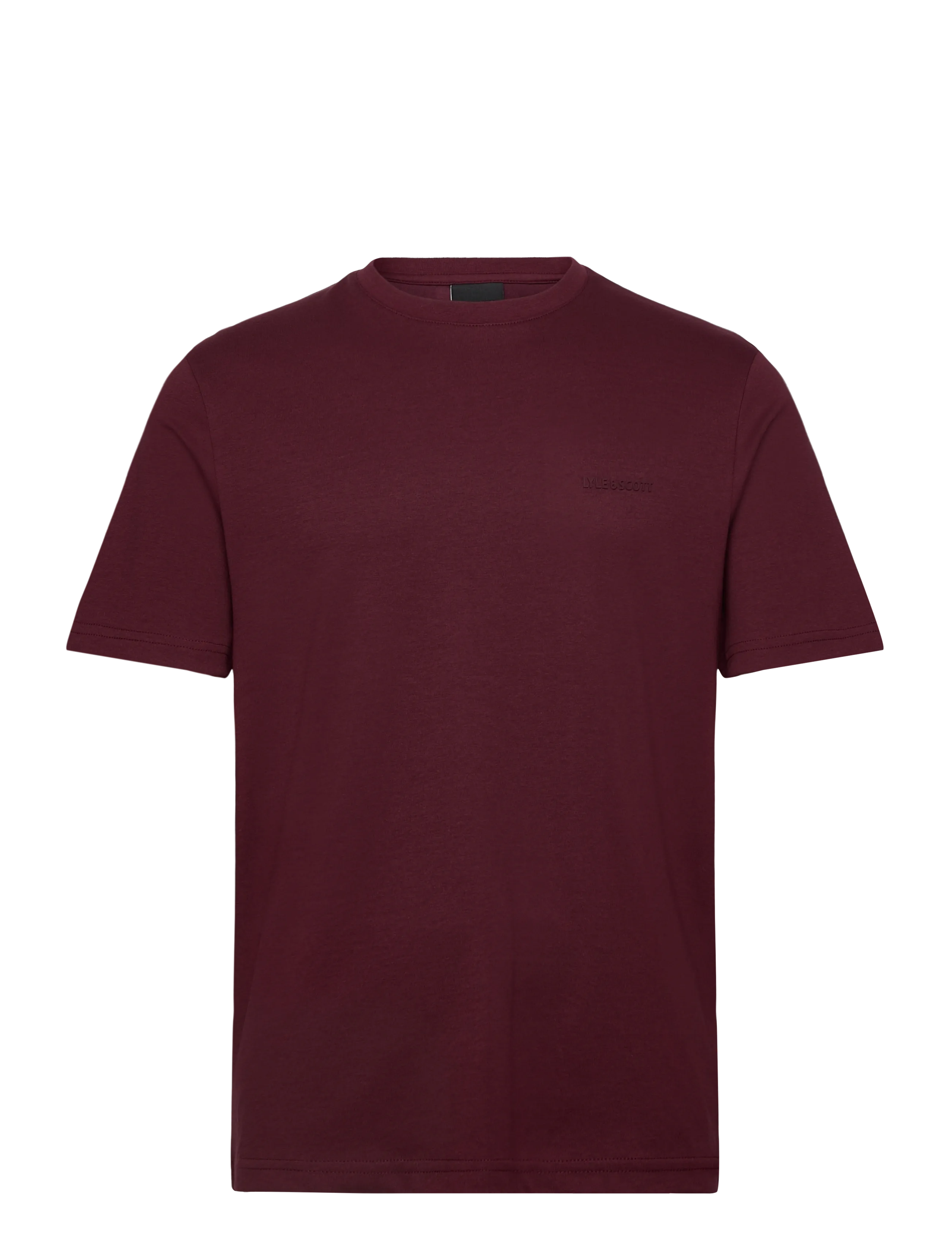 Lyle & Scott Chest Logo Interlock T-Shirt - T-shirts - Y052 PORT / burgundy