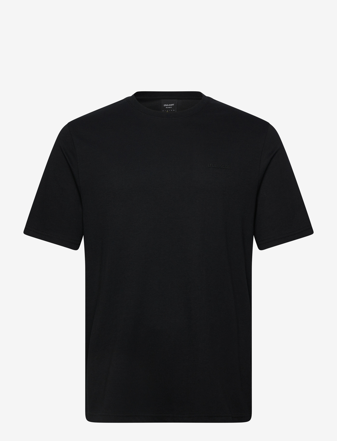 Lyle & Scott - Chest Logo Interlock T-Shirt - kortærmede t-shirts - z865 jet black - 0