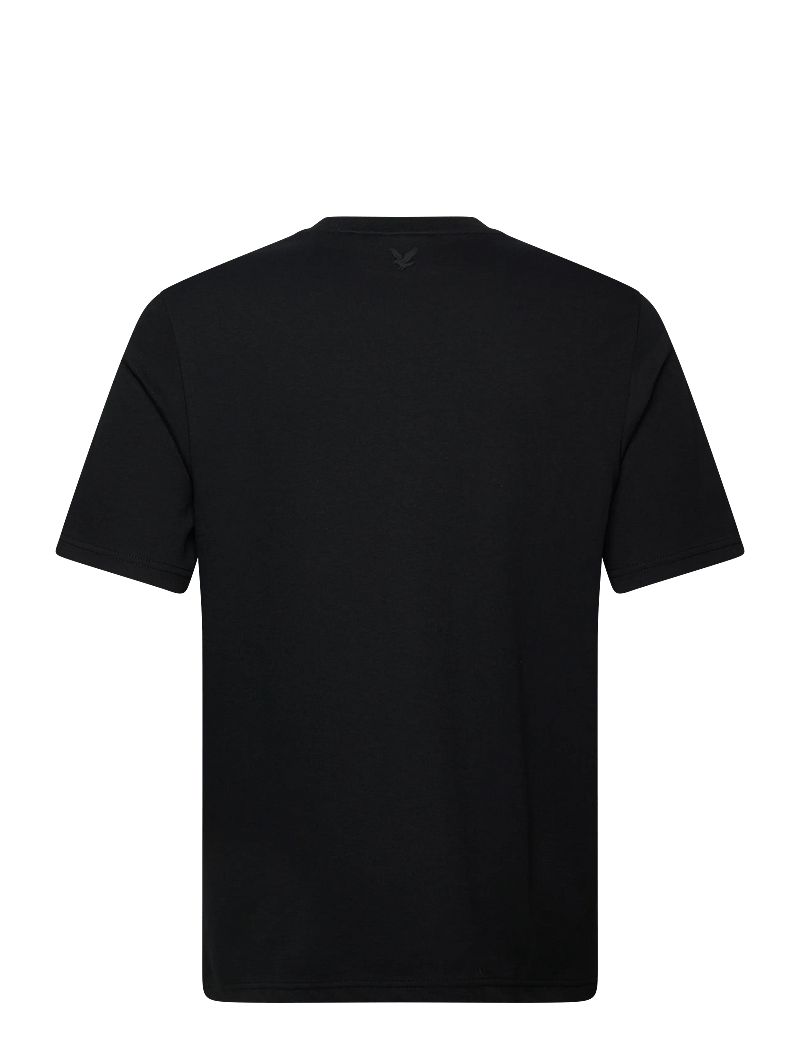Lyle & Scott - Chest Logo Interlock T-Shirt - kortärmade t-shirts - z865 jet black - 1