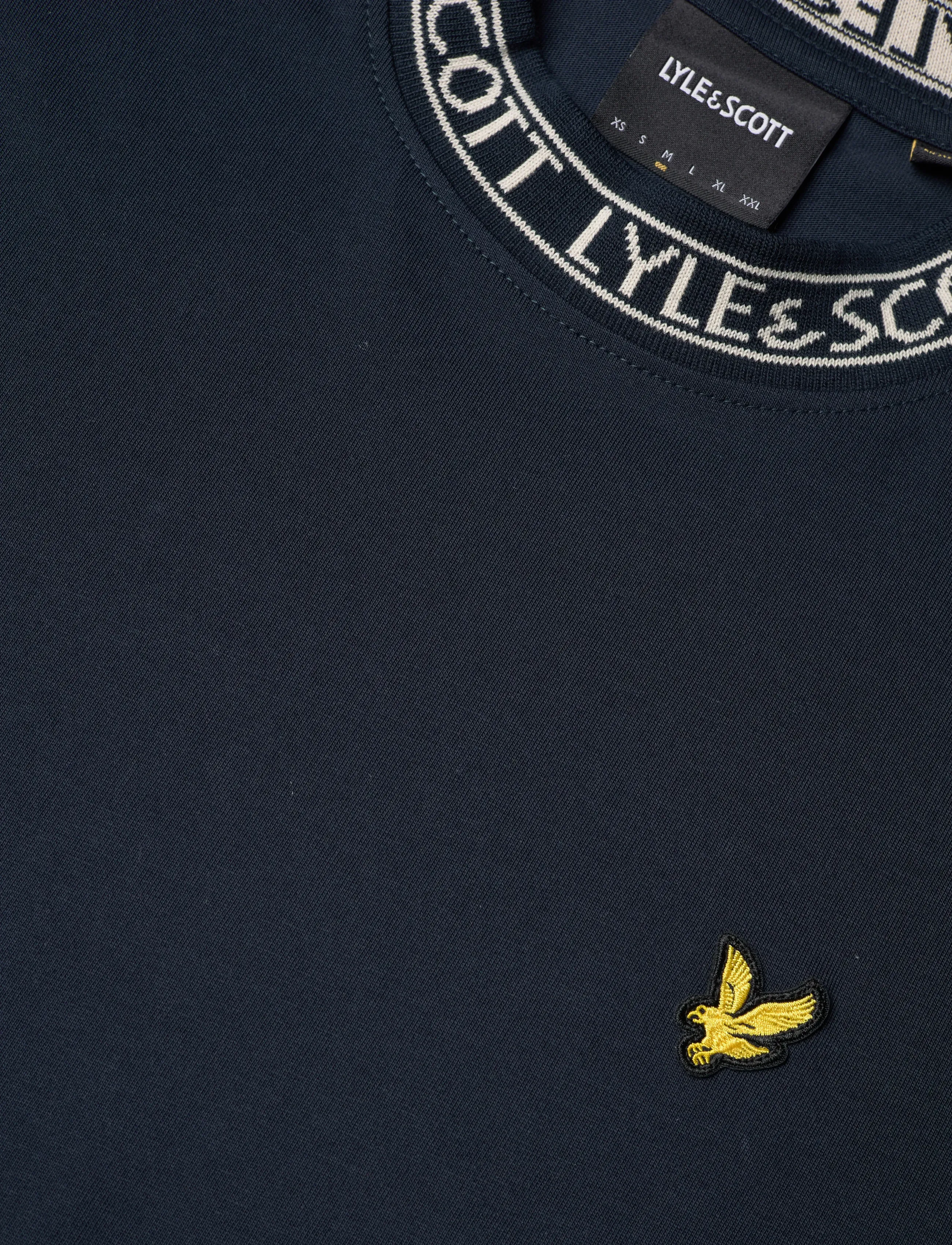 Lyle & Scott - Logo Ribbed T-Shirt - y070 dark navy/ bone white - 5