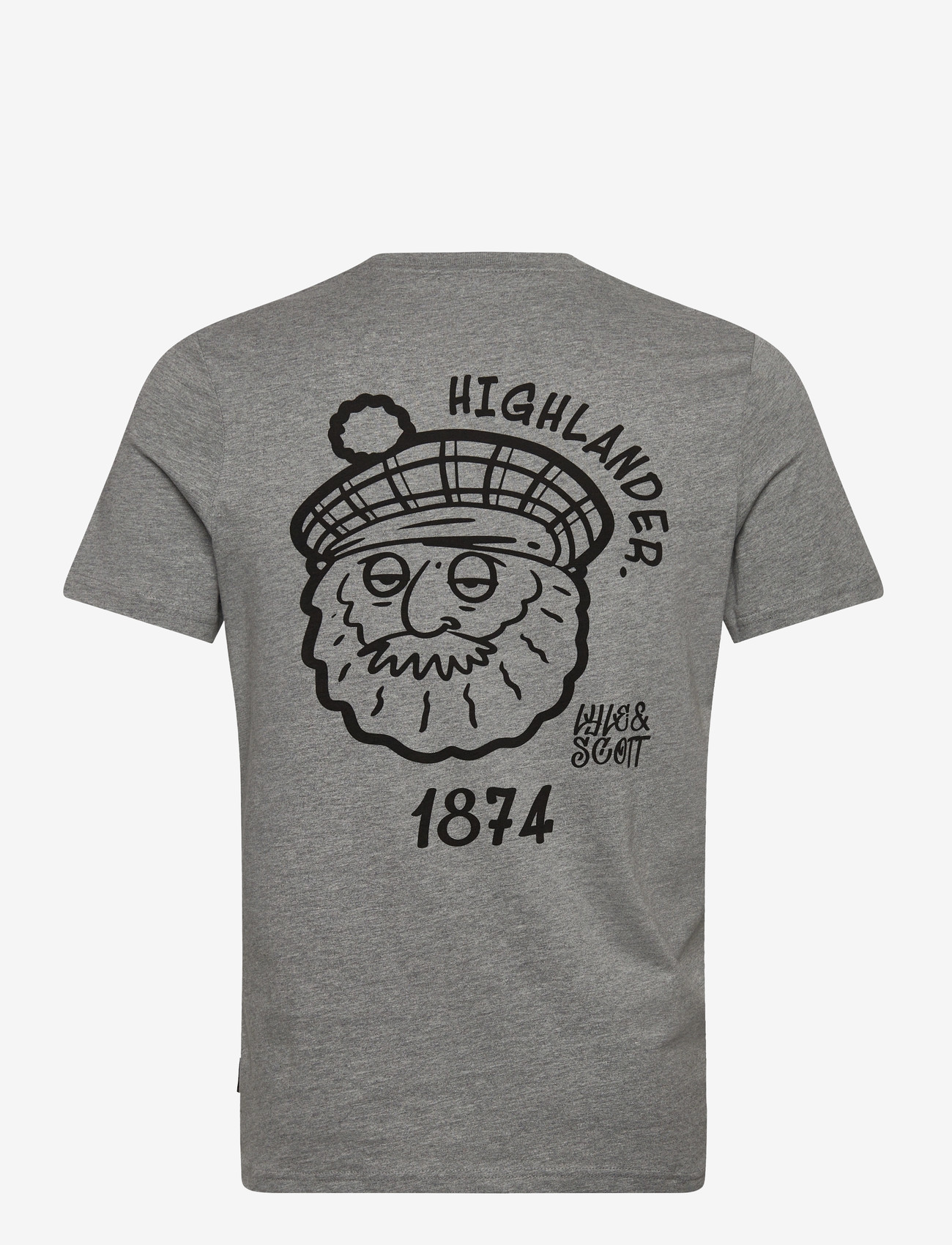 Lyle & Scott - Highlander Graphic T-shirt - kortärmade t-shirts - t28 mid grey marl - 1