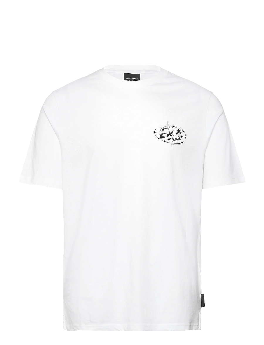 Lyle & Scott - Chrome Graphic T-shirt - kurzärmelige t-shirts - 626 white - 1