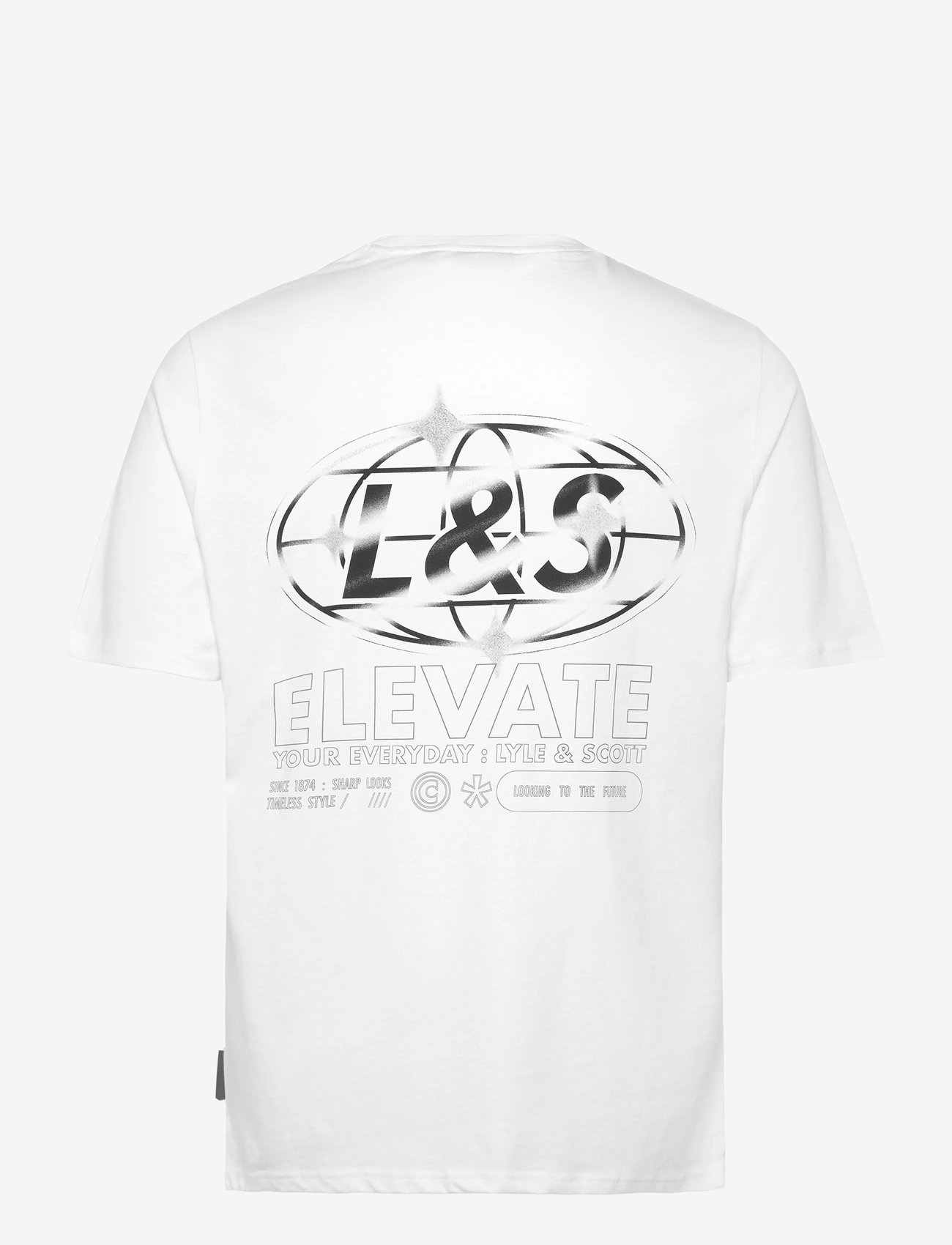 Lyle & Scott - Chrome Graphic T-shirt - kortärmade t-shirts - 626 white - 2