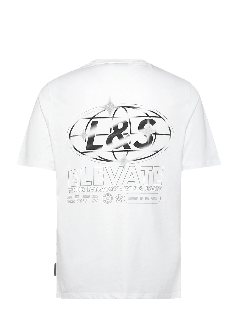 Lyle & Scott - Chrome Graphic T-shirt - kortärmade t-shirts - 626 white - 2