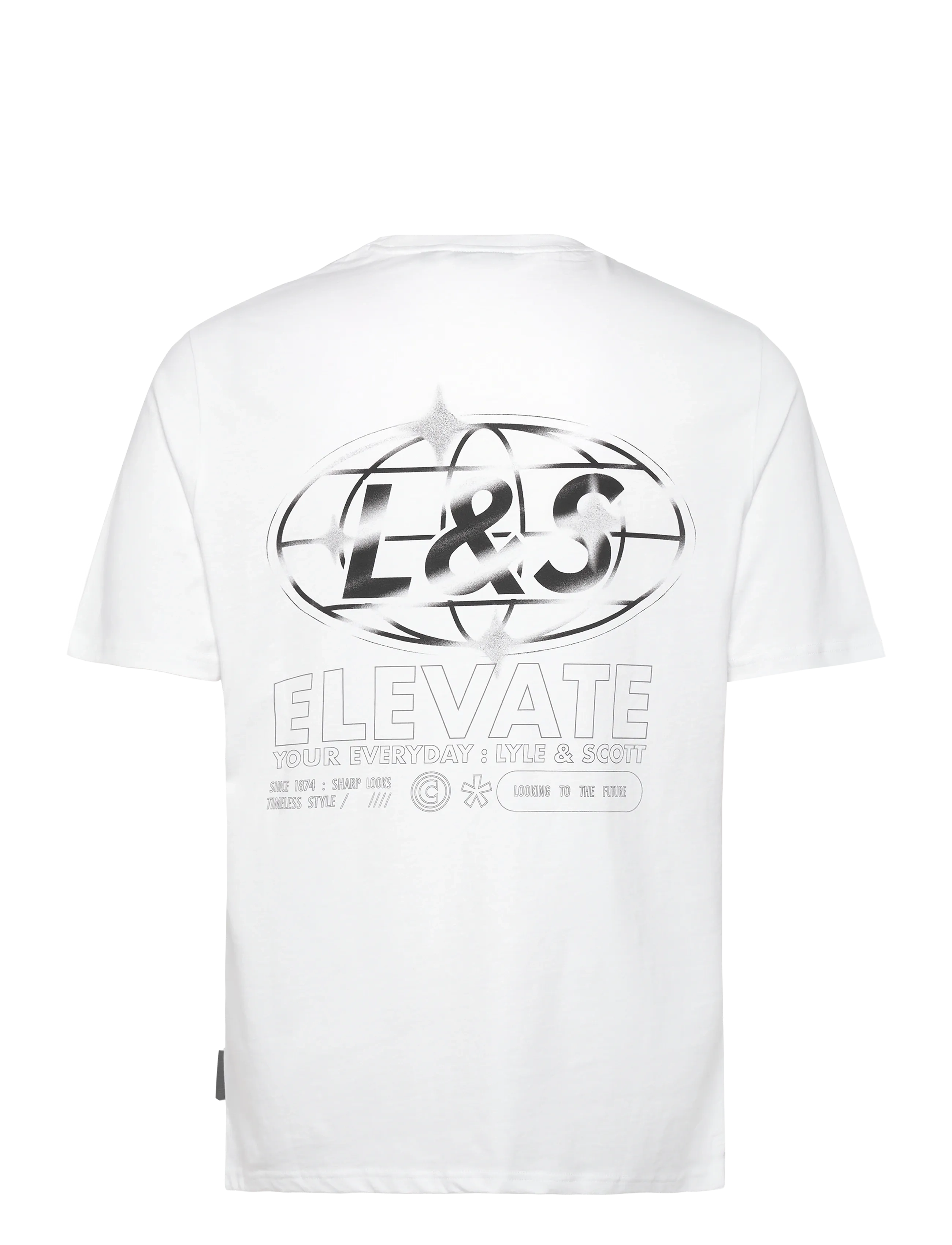 Lyle & Scott - Chrome Graphic T-shirt - kortärmade t-shirts - 626 white - 2
