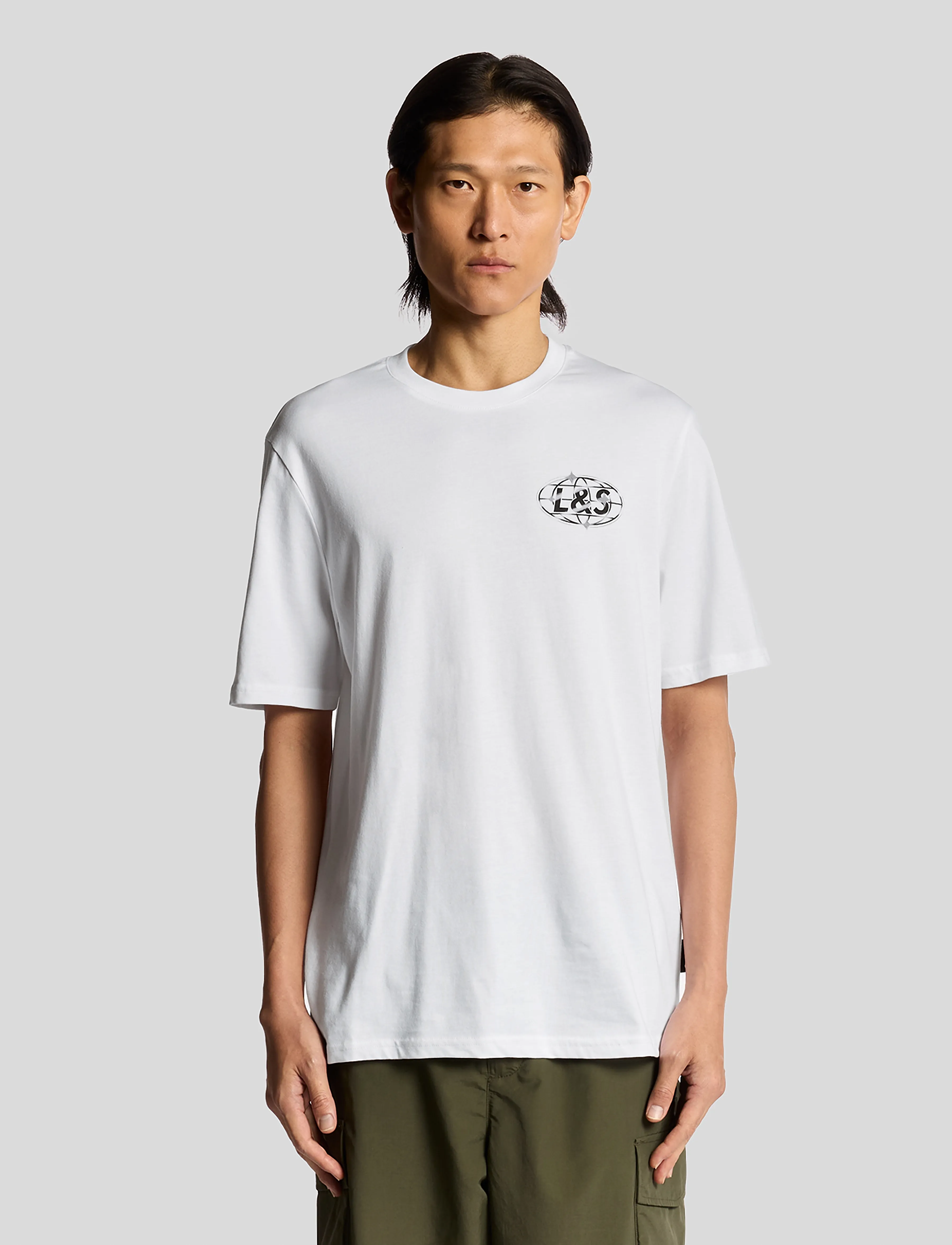 Lyle & Scott Chrome Graphic T-Shirt, S, White, T-Shirts > Kortærmede, Herre