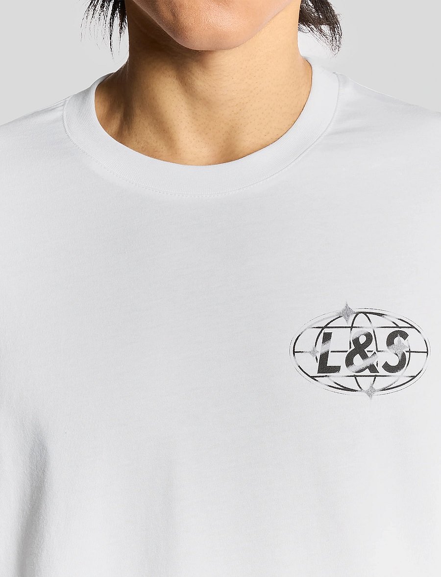 Lyle & Scott - Chrome Graphic T-shirt - kurzärmelige t-shirts - 626 white - 4