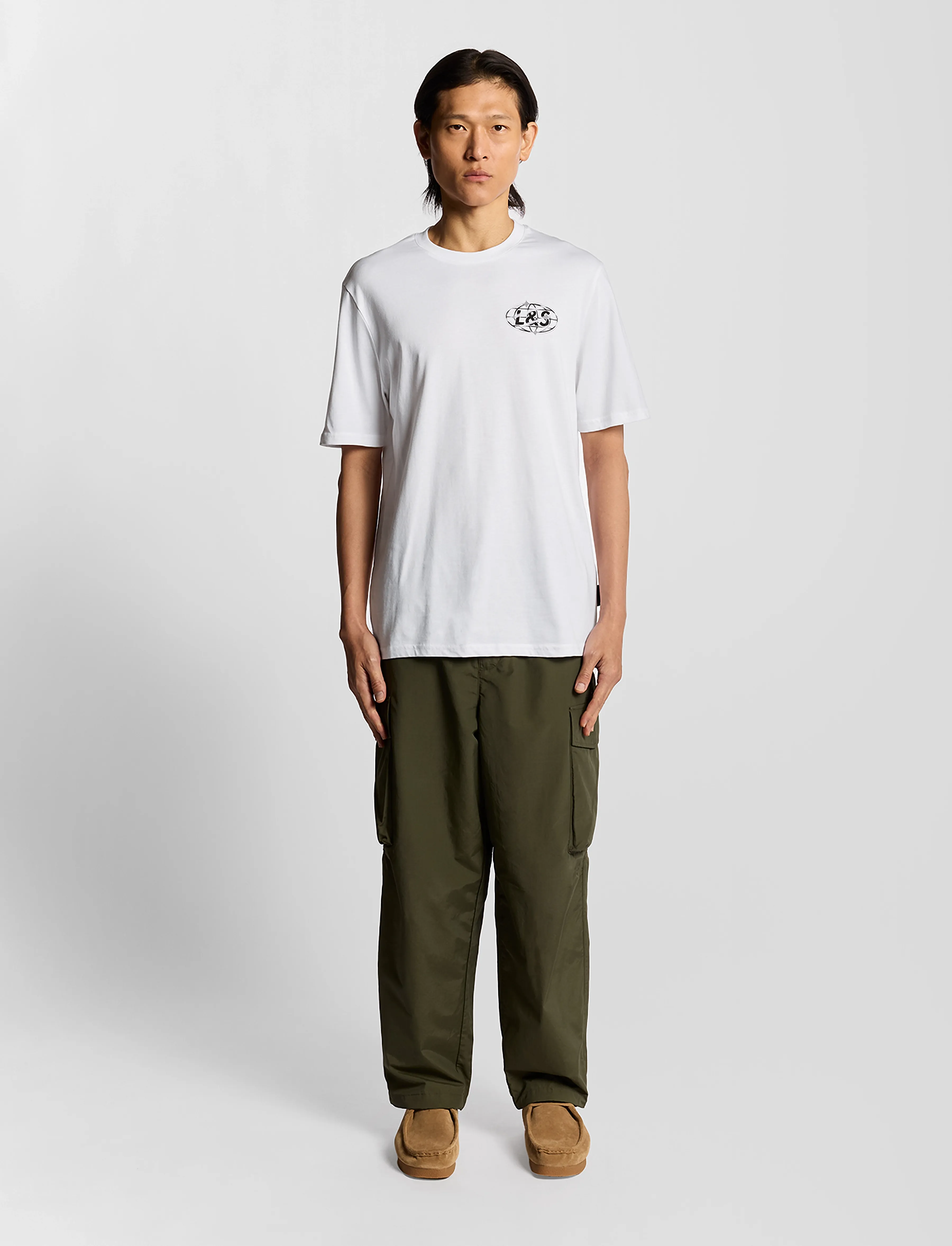 Lyle & Scott - Chrome Graphic T-shirt - kortärmade t-shirts - 626 white - 5