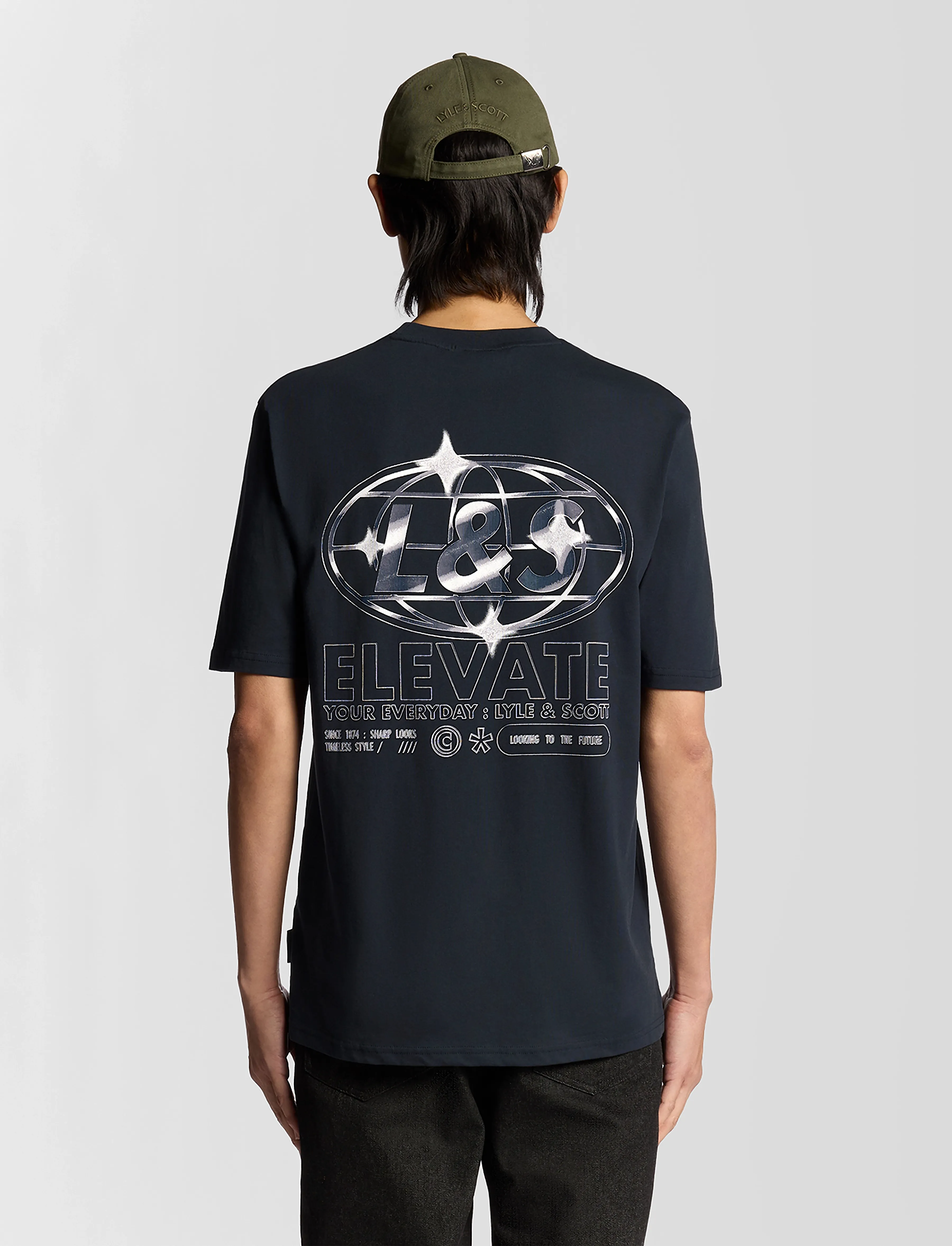 Lyle & Scott - Chrome Graphic T-shirt - kortärmade t-shirts - z271 dark navy - 3