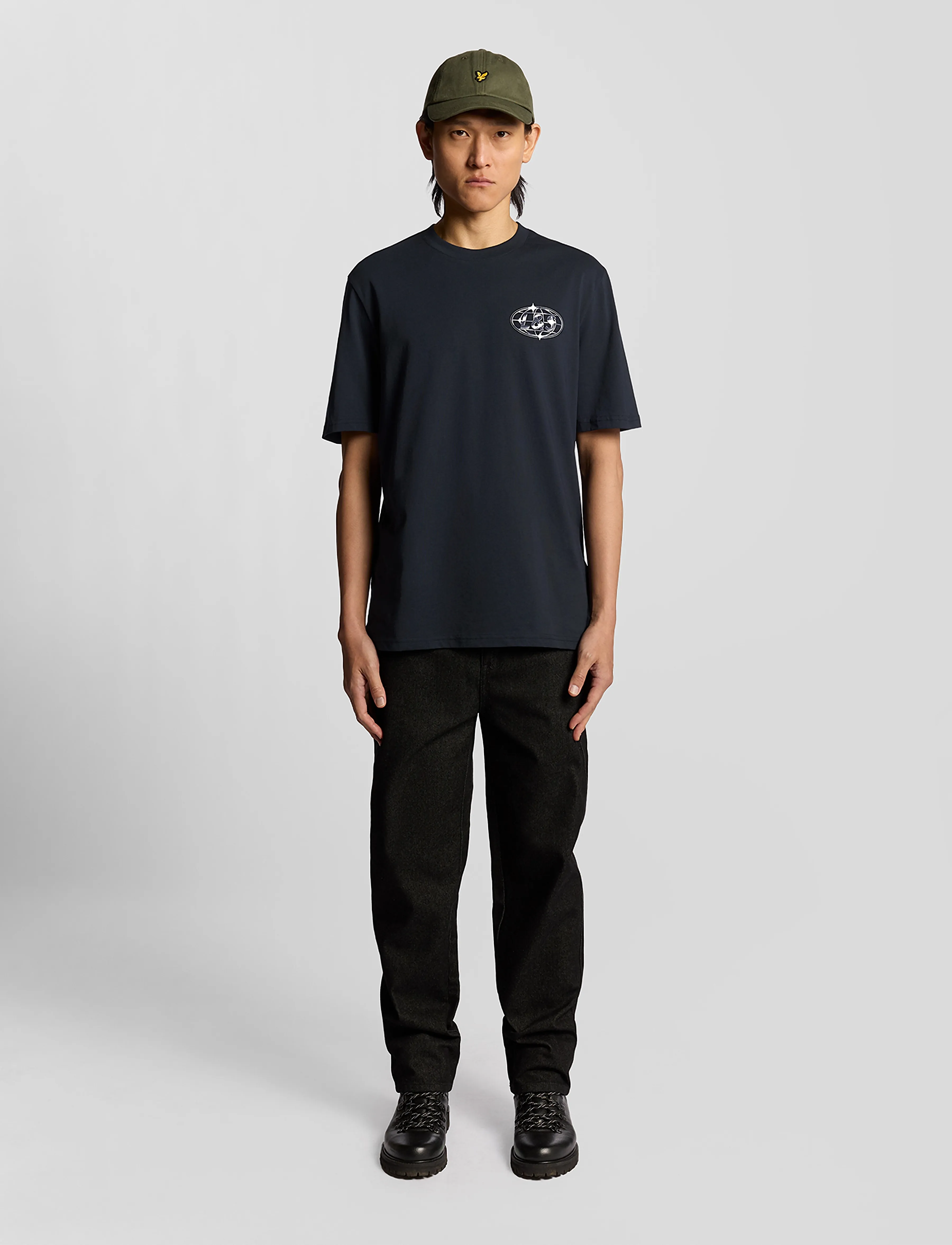 Lyle & Scott - Chrome Graphic T-shirt - kortärmade t-shirts - z271 dark navy - 5