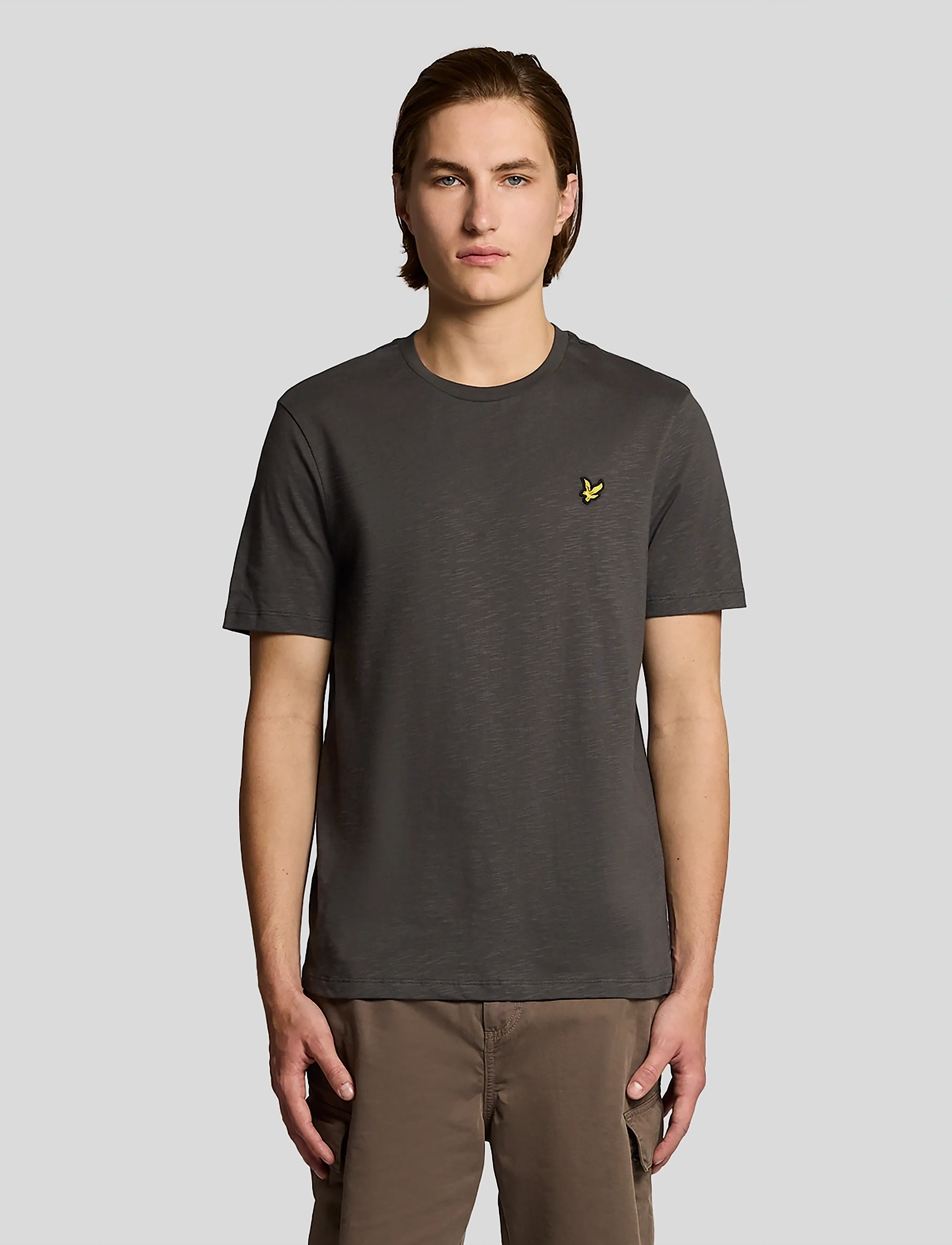 Lyle & Scott Fine Slub T-shirt - T-krekli ar īsām piedurknēm - W635 GUNMETAL / grey