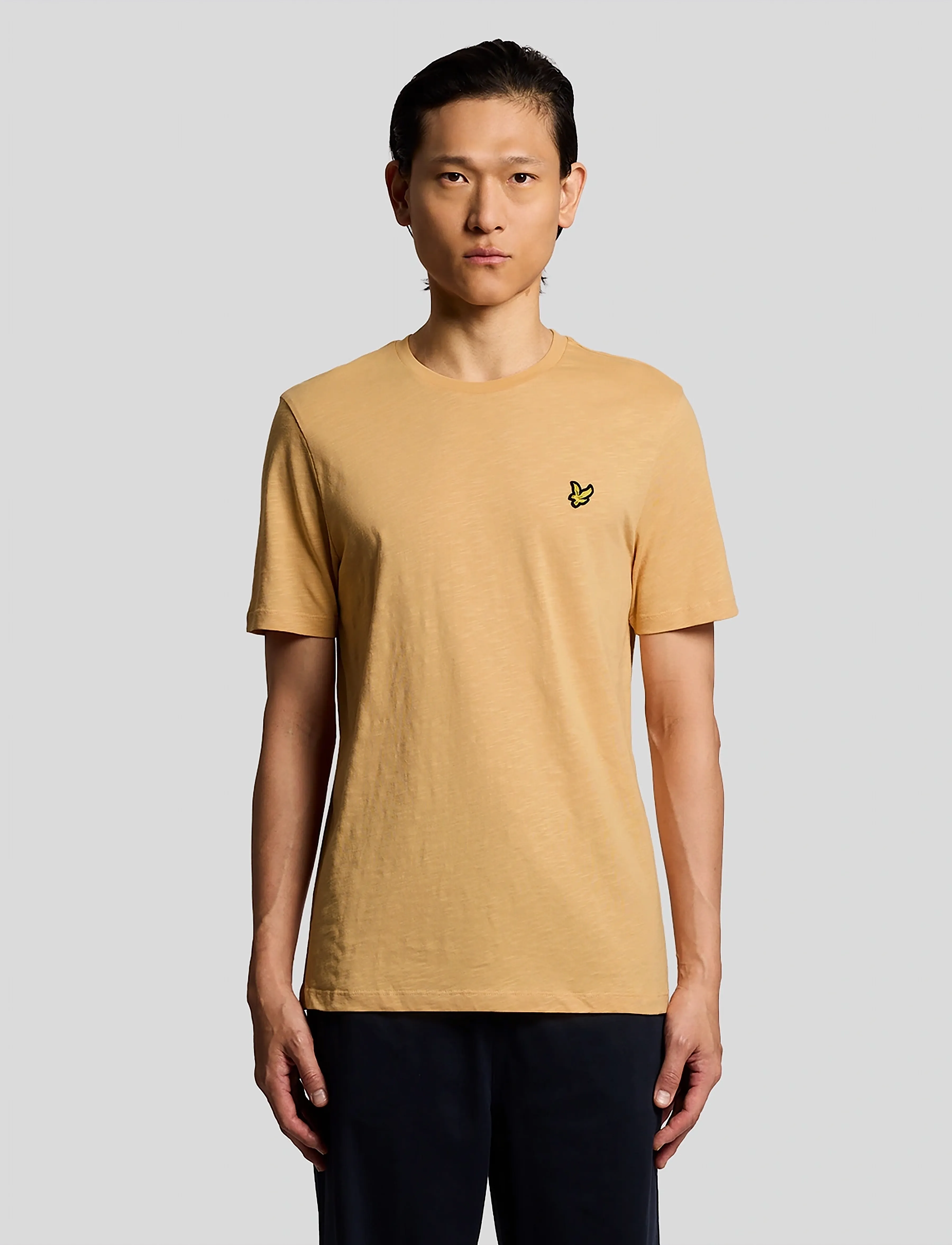 Lyle & Scott Fine Slub T-shirt - Riided - Y122 HONEYCOMB / orange