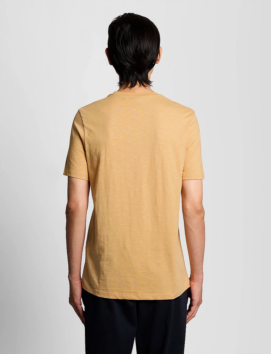 Lyle & Scott - Fine Slub T-shirt - kortærmede t-shirts - y122 honeycomb - 3