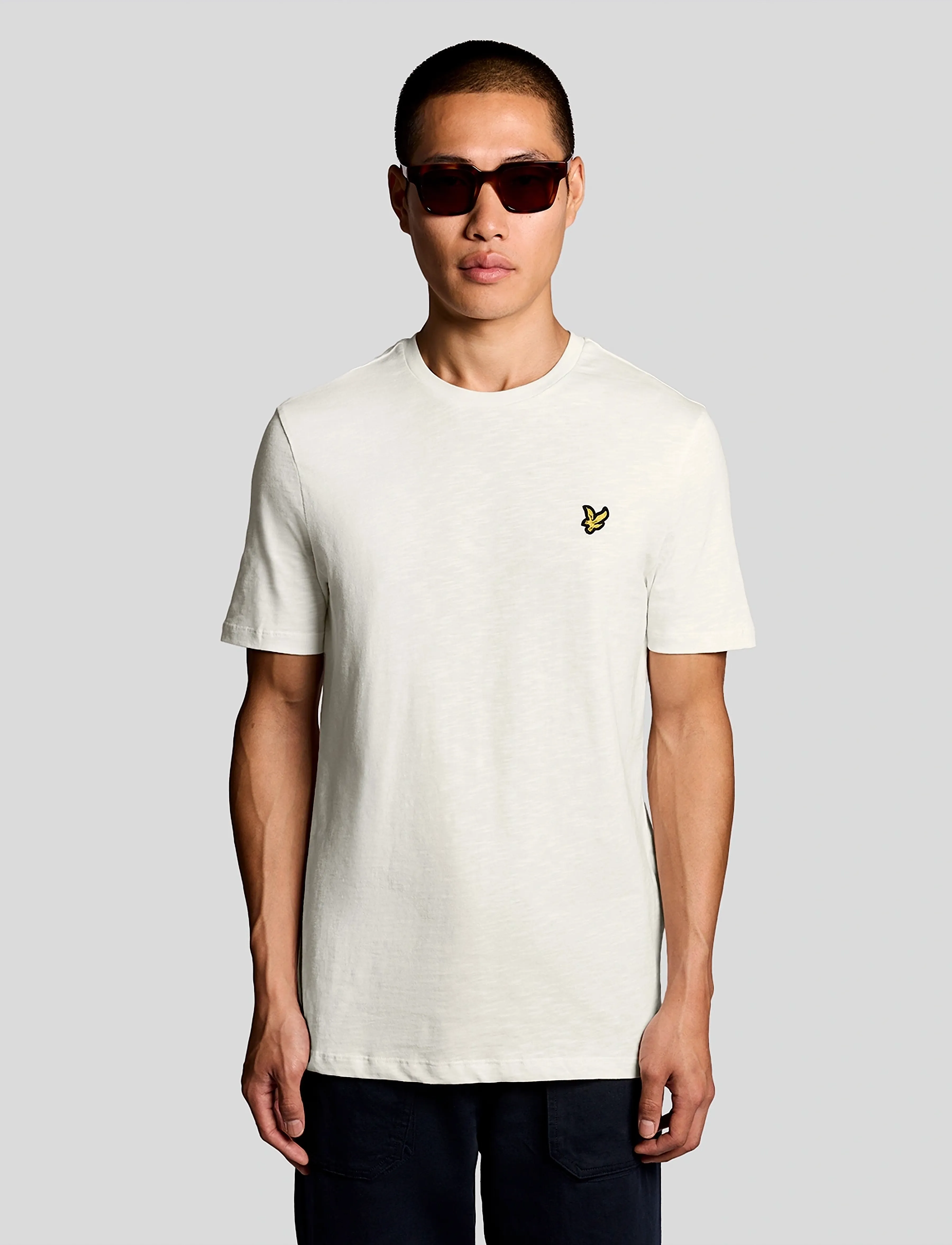Lyle & Scott Fine Slub T-shirt - T-krekli ar īsām piedurknēm - Y126 ICE CREAM / cream