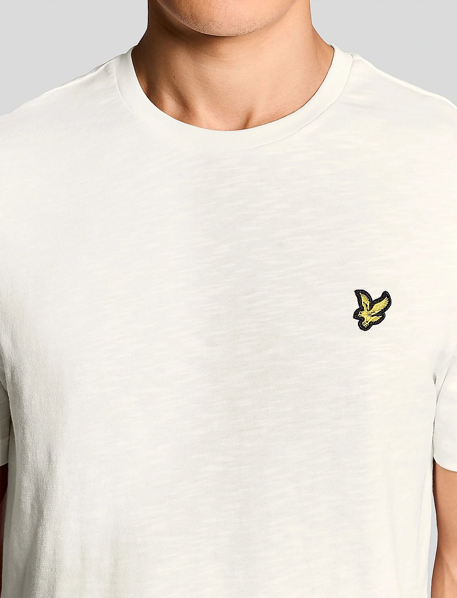 Lyle & Scott - Fine Slub T-shirt - kortärmade t-shirts - y126 ice cream - 4
