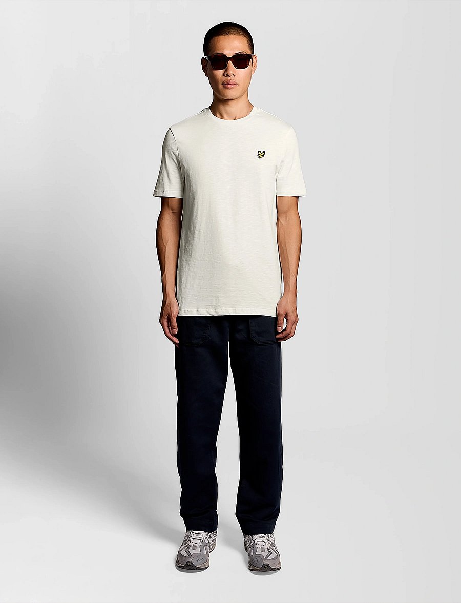 Lyle & Scott - Fine Slub T-shirt - kortärmade t-shirts - y126 ice cream - 5