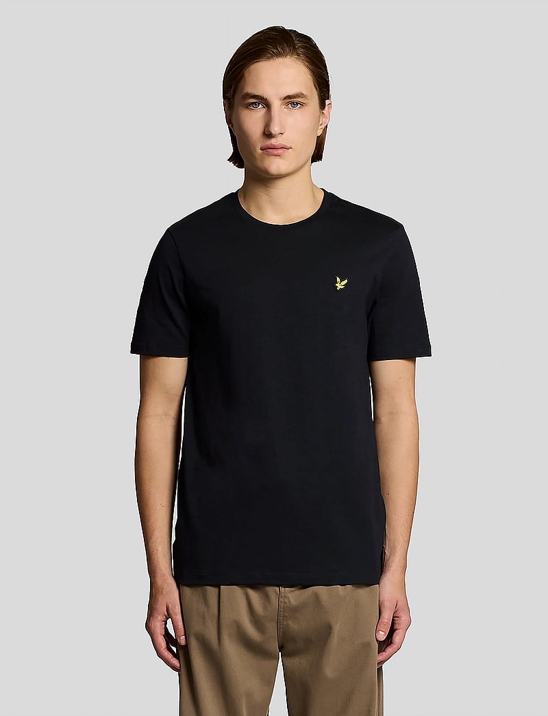 Lyle & Scott - Fine Slub T-shirt - lühikeste varrukatega t-särgid - z865 jet black - 0