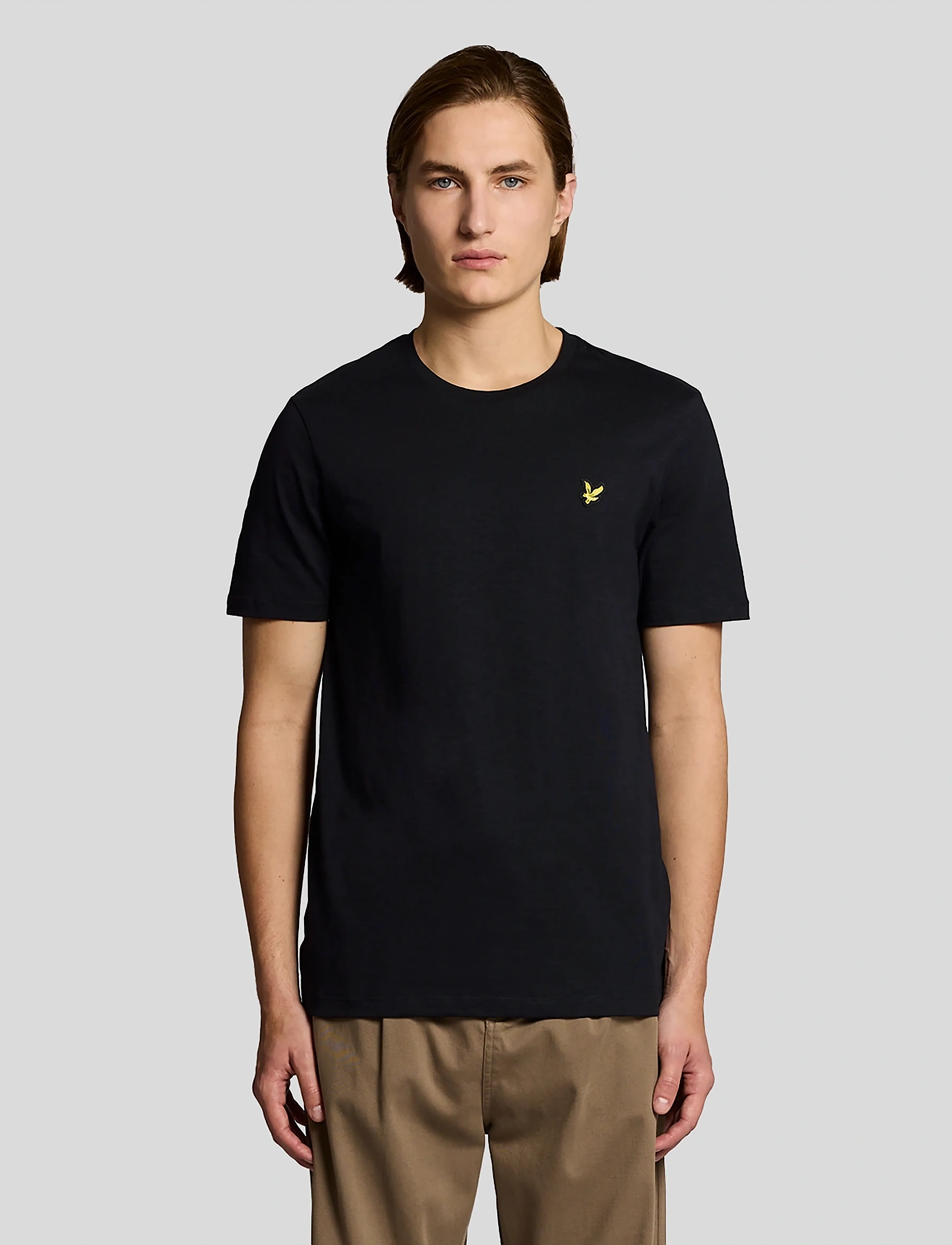 Lyle & Scott Fine Slub T-shirt - T-särgid - Z865 JET BLACK / black
