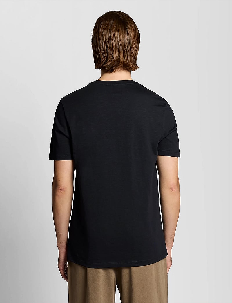 Lyle & Scott - Fine Slub T-shirt - lühikeste varrukatega t-särgid - z865 jet black - 3