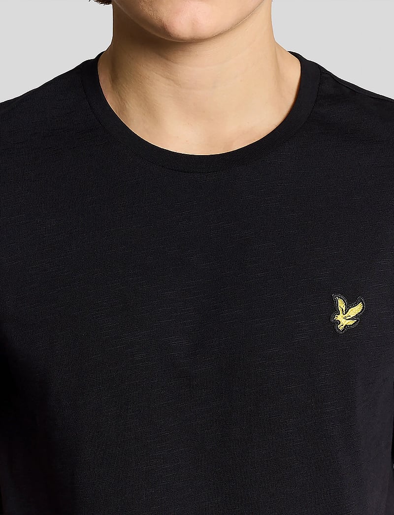 Lyle & Scott - Fine Slub T-shirt - lühikeste varrukatega t-särgid - z865 jet black - 4