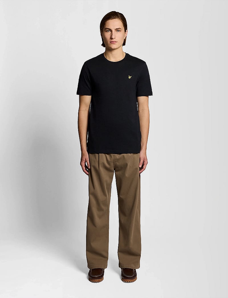 Lyle & Scott - Fine Slub T-shirt - lühikeste varrukatega t-särgid - z865 jet black - 5
