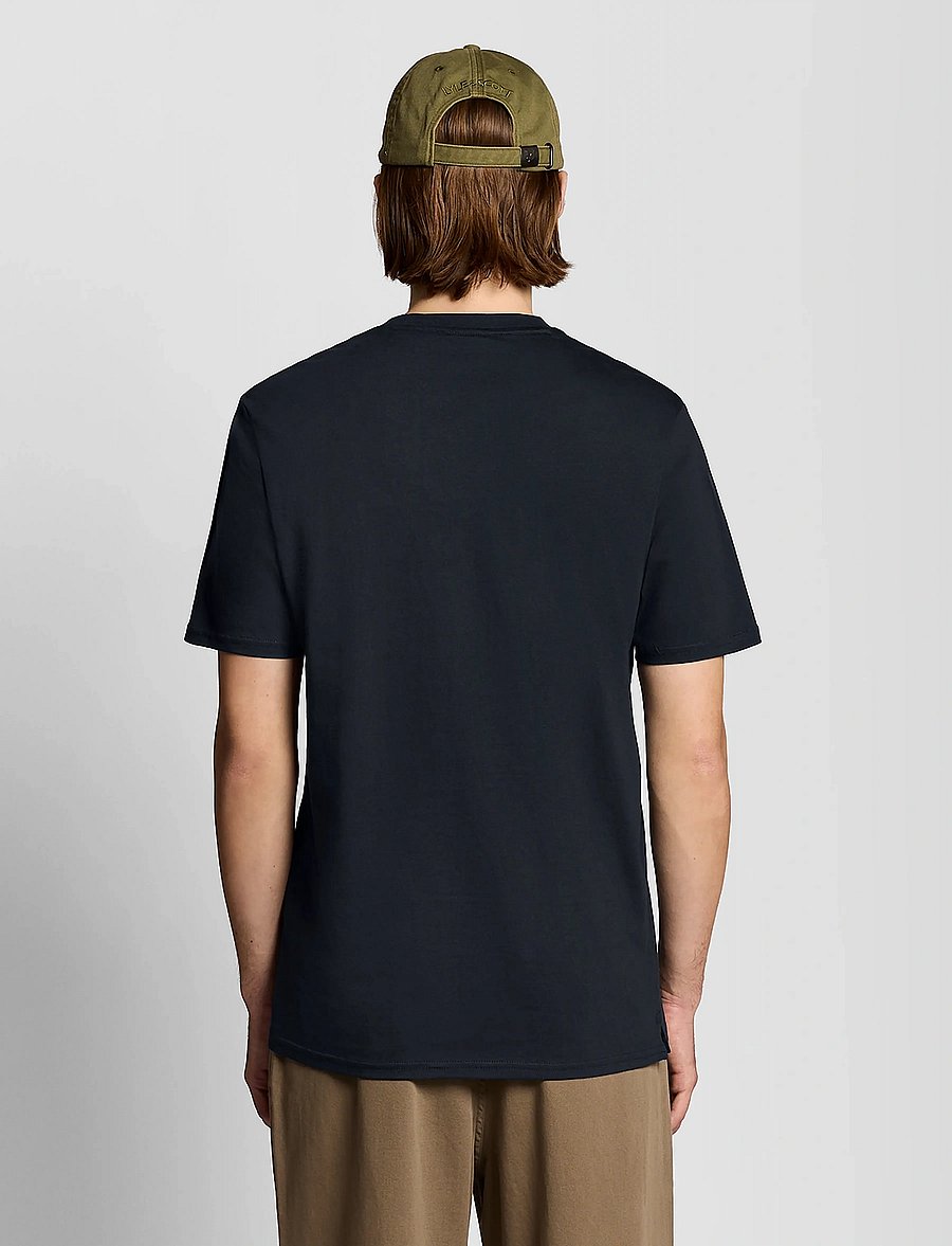 Lyle & Scott - Supermarket Embroidered T-shirt - short-sleeved t-shirts - dark navy - 3