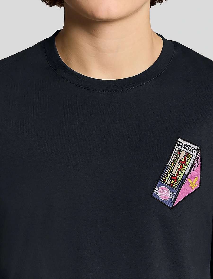Lyle & Scott - Supermarket Embroidered T-shirt - short-sleeved t-shirts - dark navy - 5