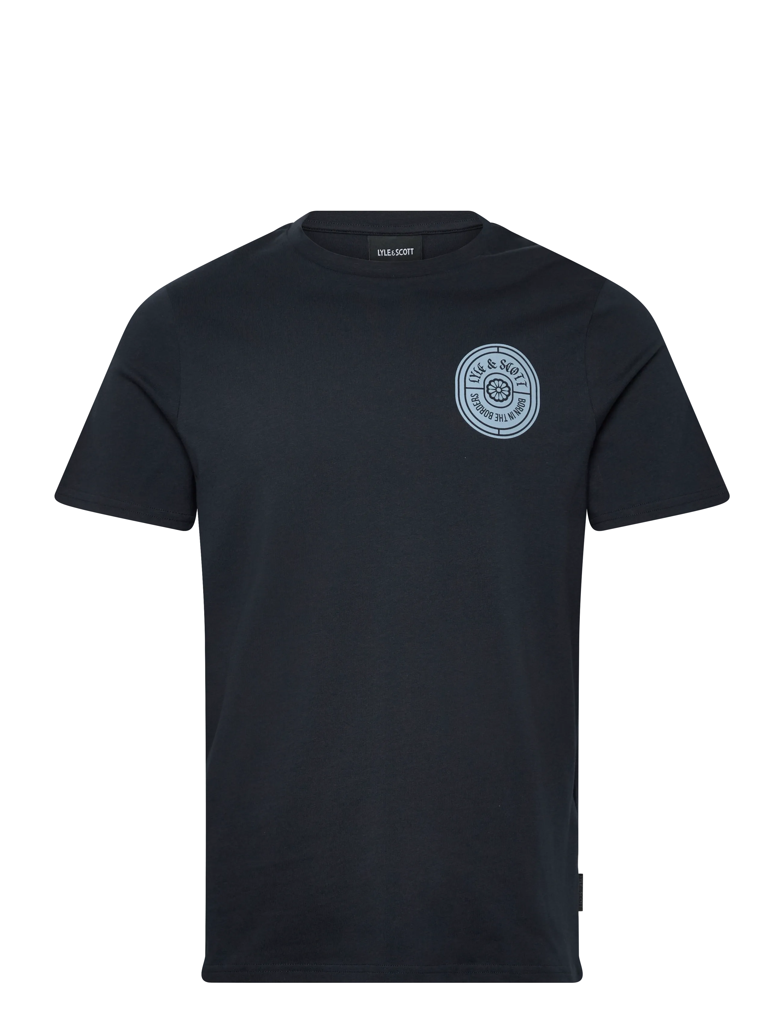 LYLE & SCOTT Borders Label Graphic T-Shirt Navy - M - Herren