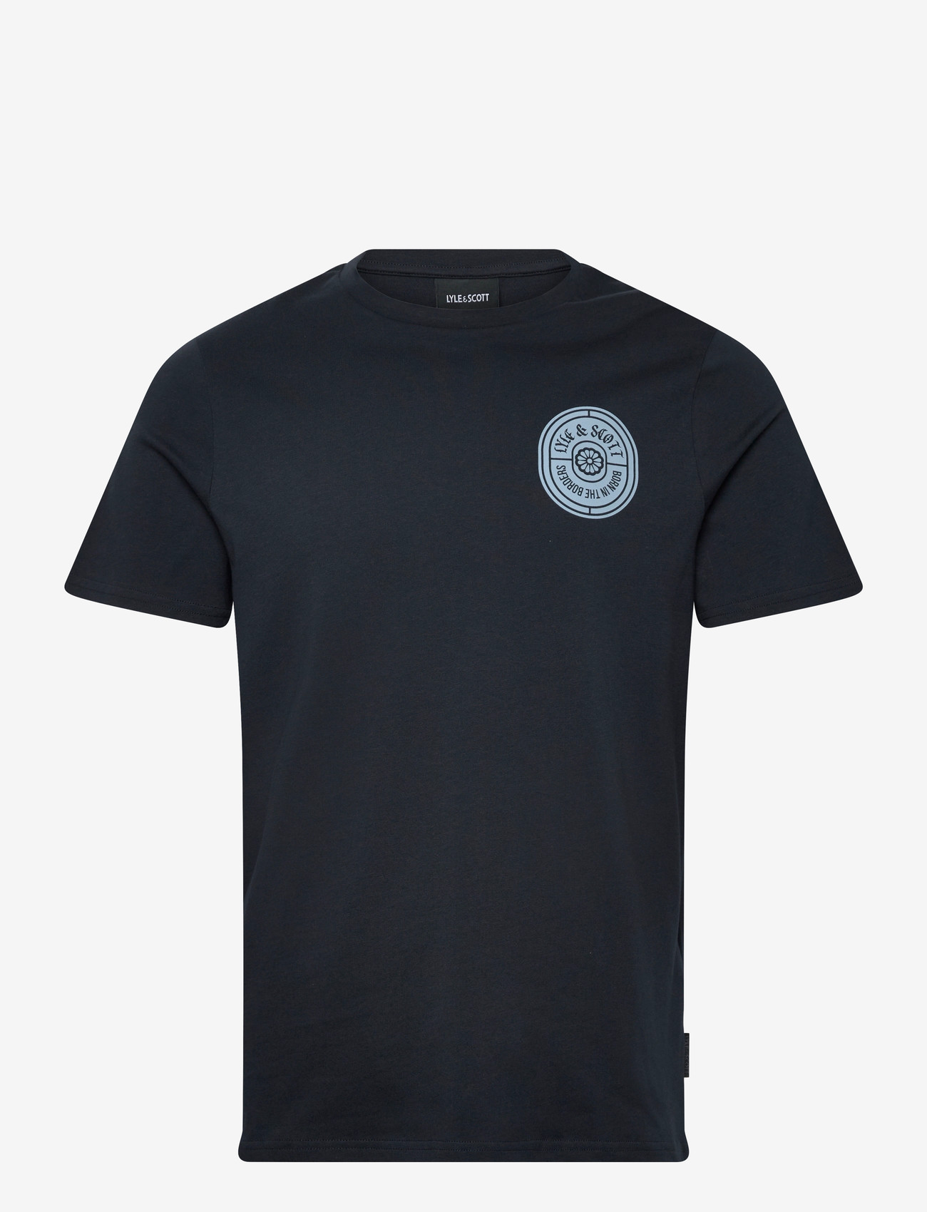 Lyle & Scott - Borders Label Graphic T-shirt - kurzärmelig - dark navy - 1