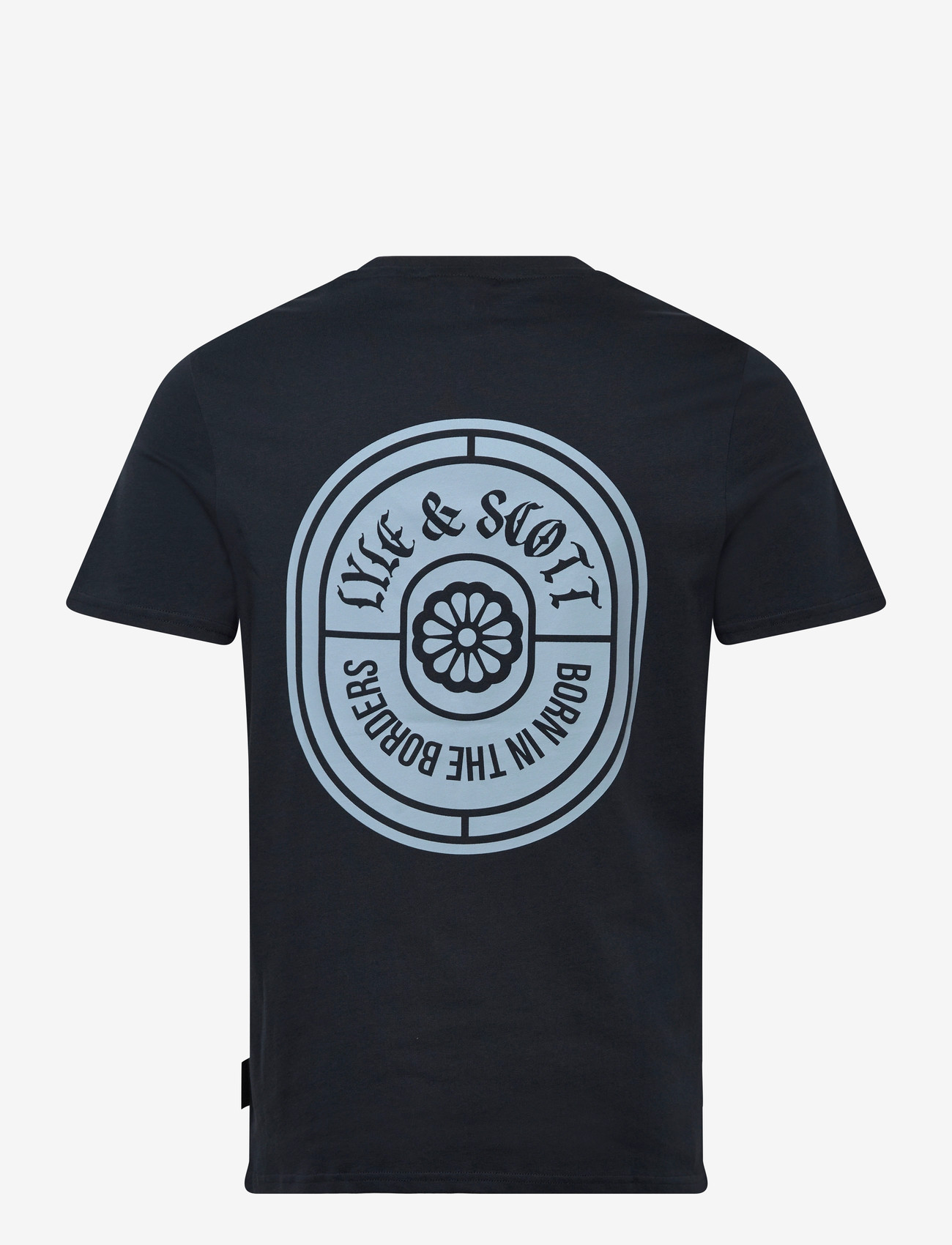 Lyle & Scott - Borders Label Graphic T-shirt - kurzärmelig - dark navy - 2