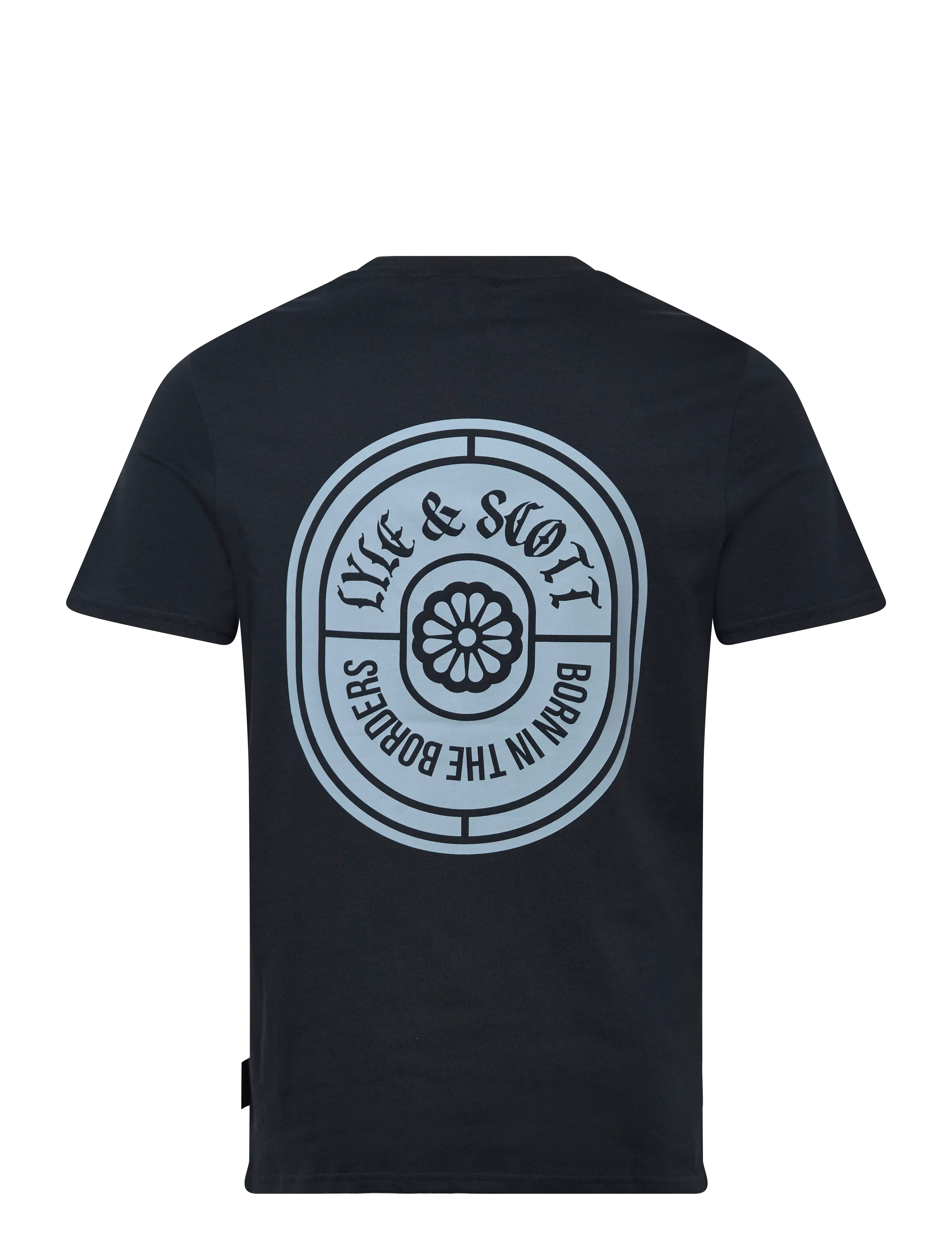 Lyle & Scott - Borders Label Graphic T-shirt - kortærmede t-shirts - dark navy - 2