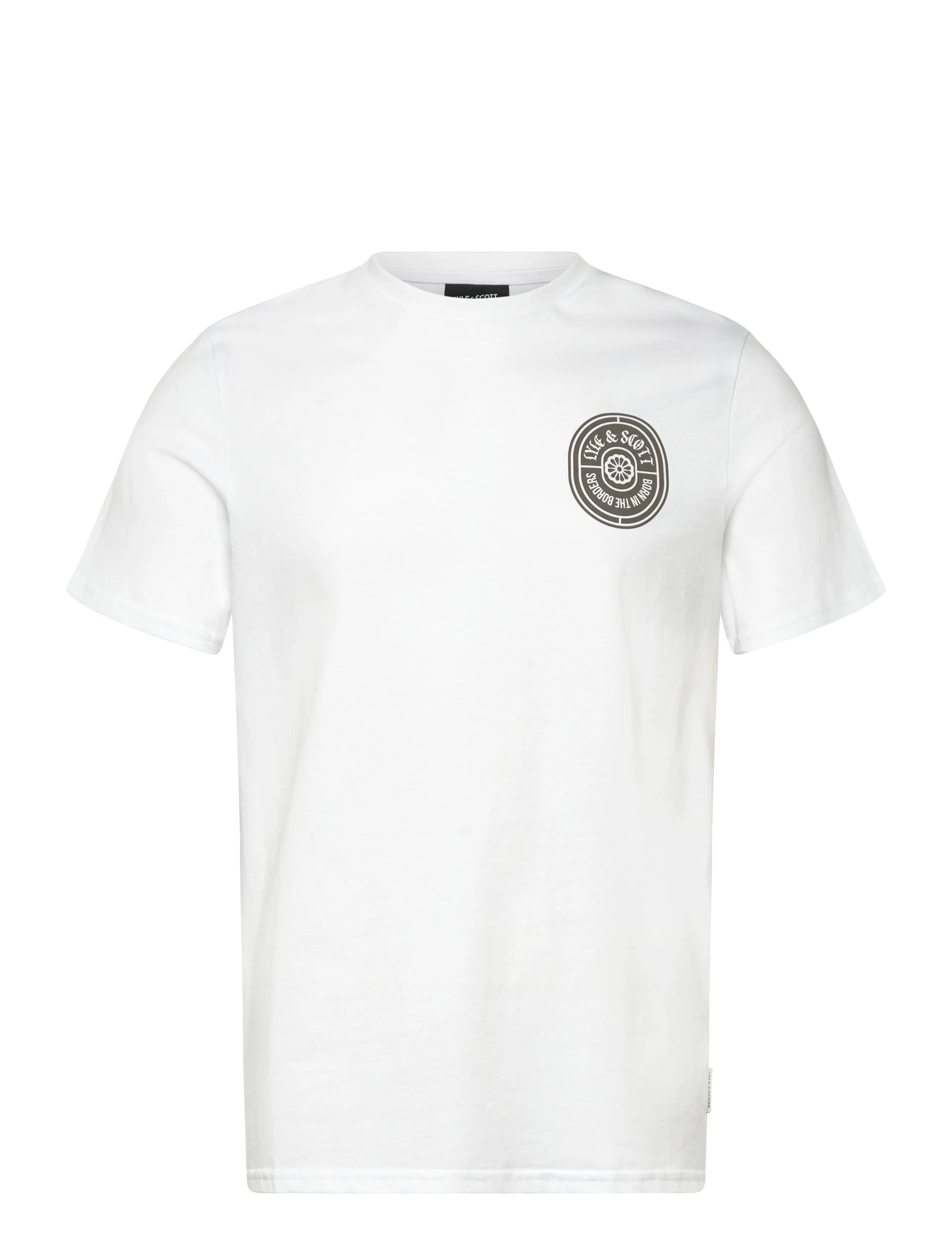Lyle & Scott Borders Label Graphic T-shirt - Lyle & Scott - WHITE / white