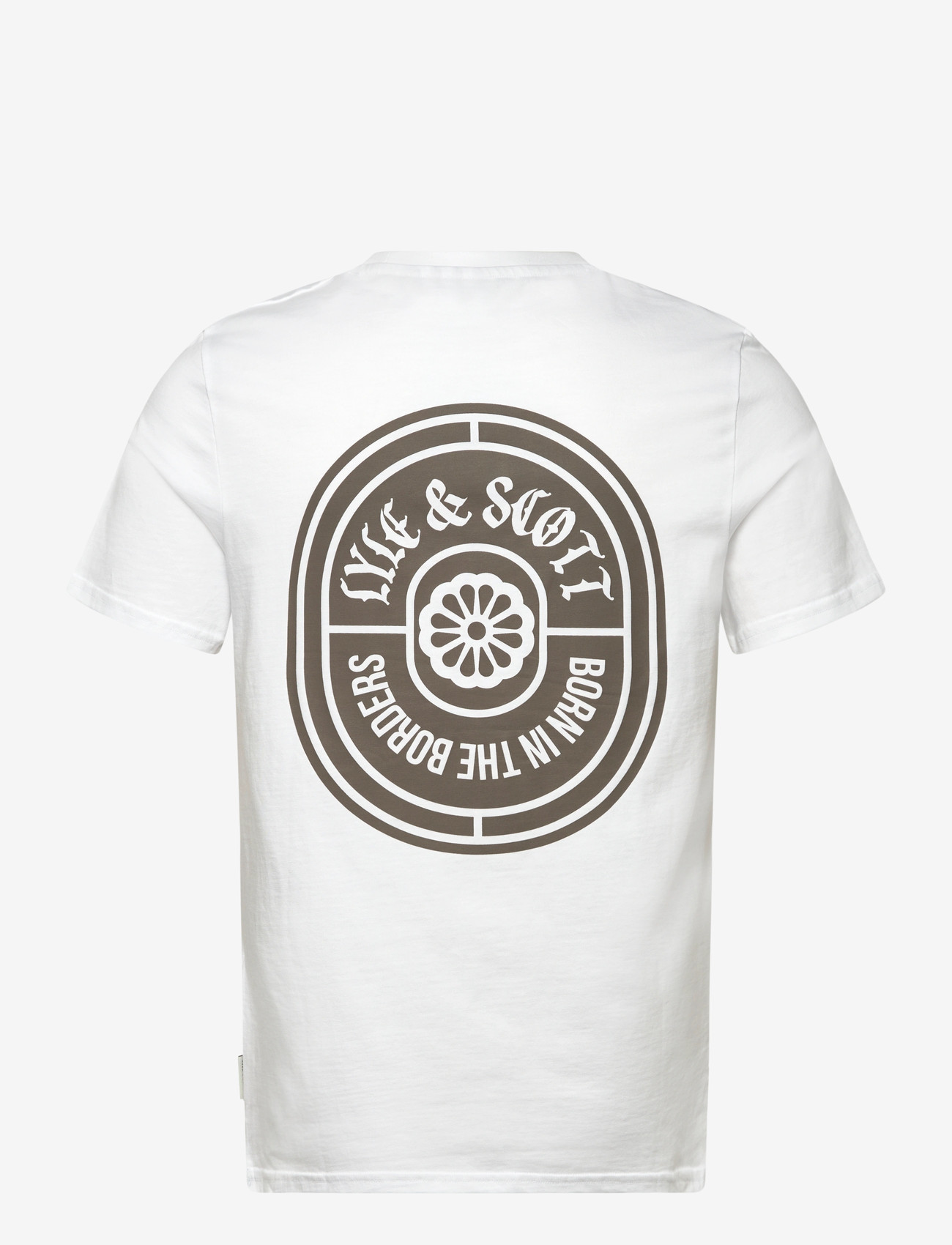 Lyle & Scott - Borders Label Graphic T-shirt - kortærmede t-shirts - white - 2