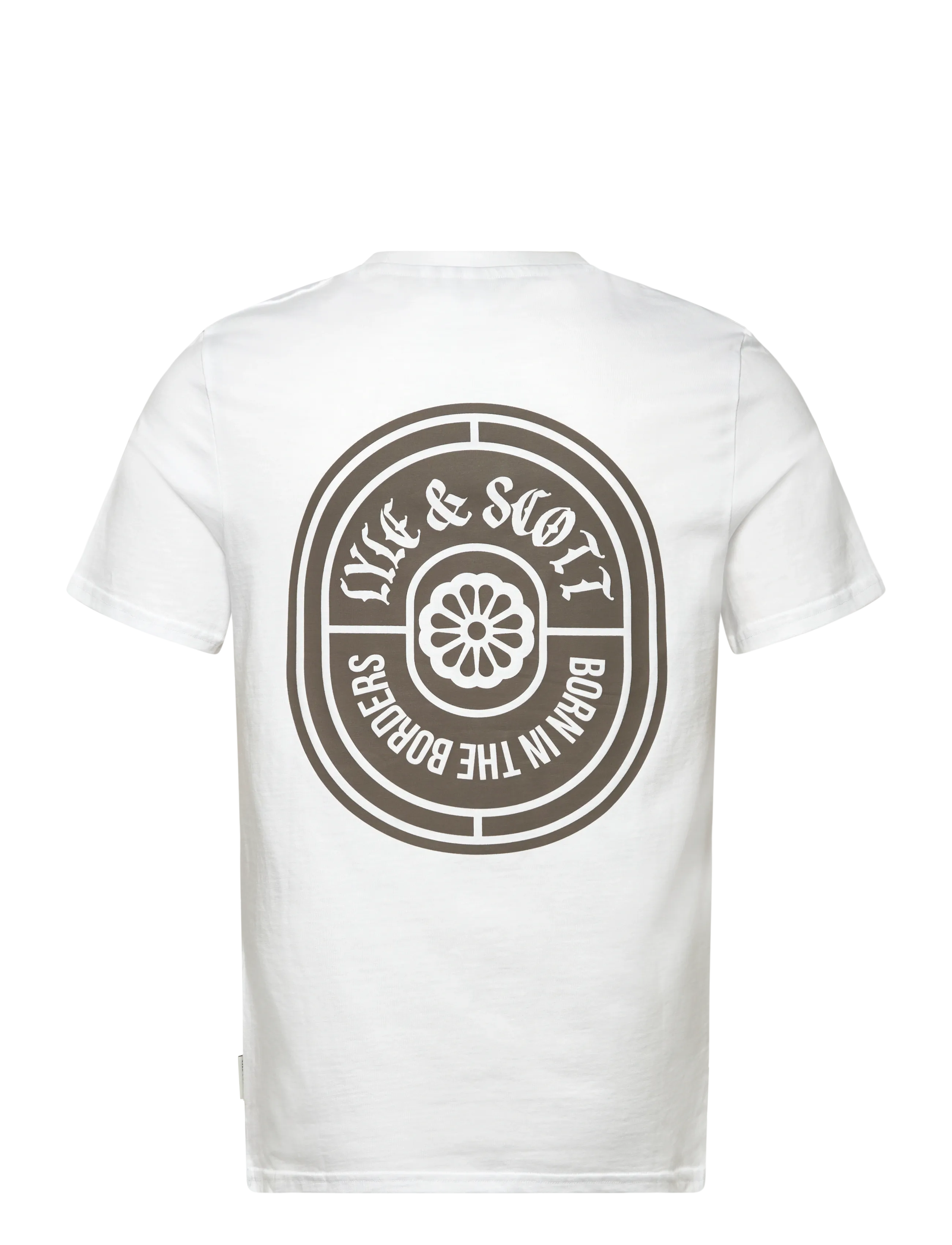 Lyle & Scott - Borders Label Graphic T-shirt - kurzärmelig - white - 2