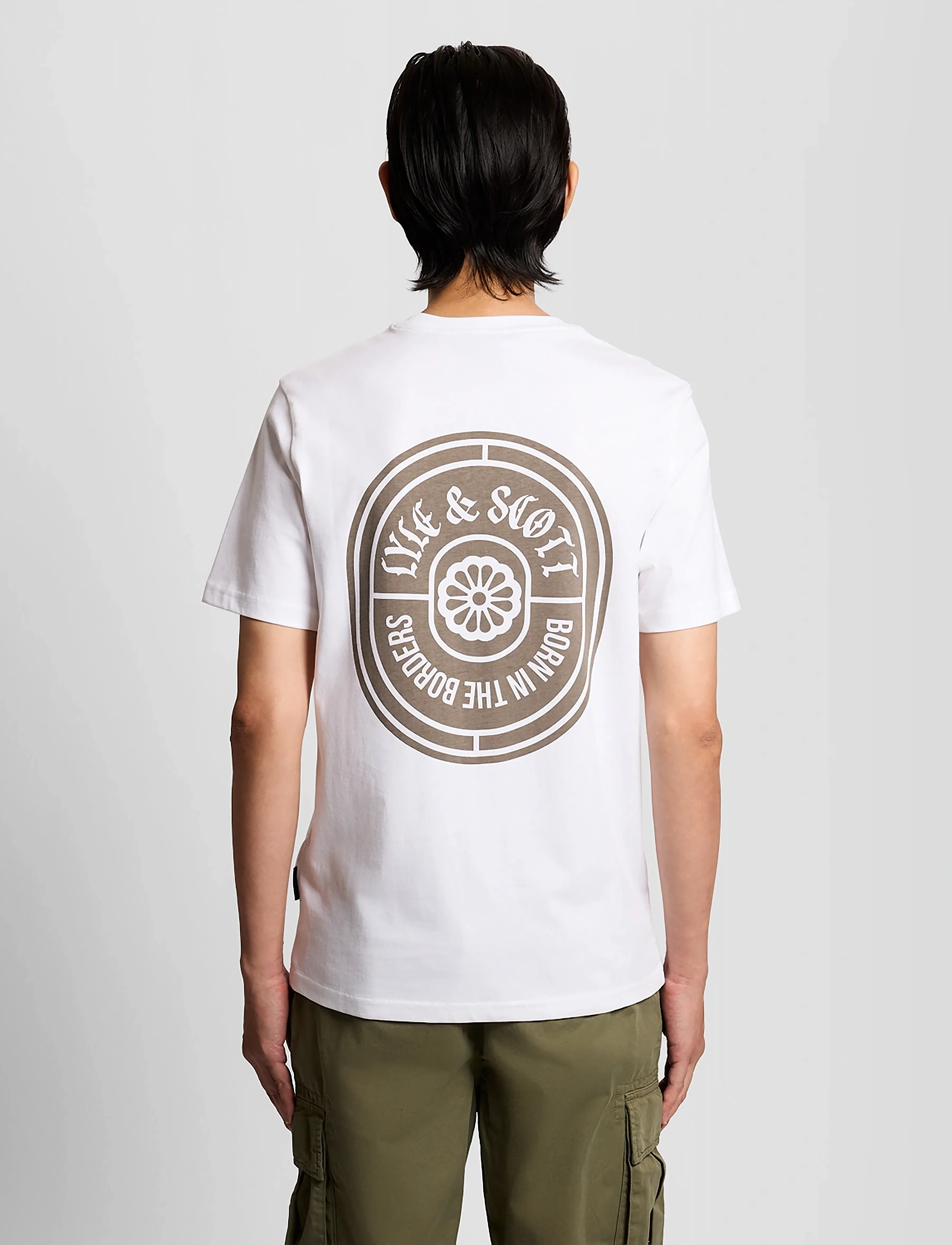 Lyle & Scott - Borders Label Graphic T-shirt - kurzärmelig - white - 3