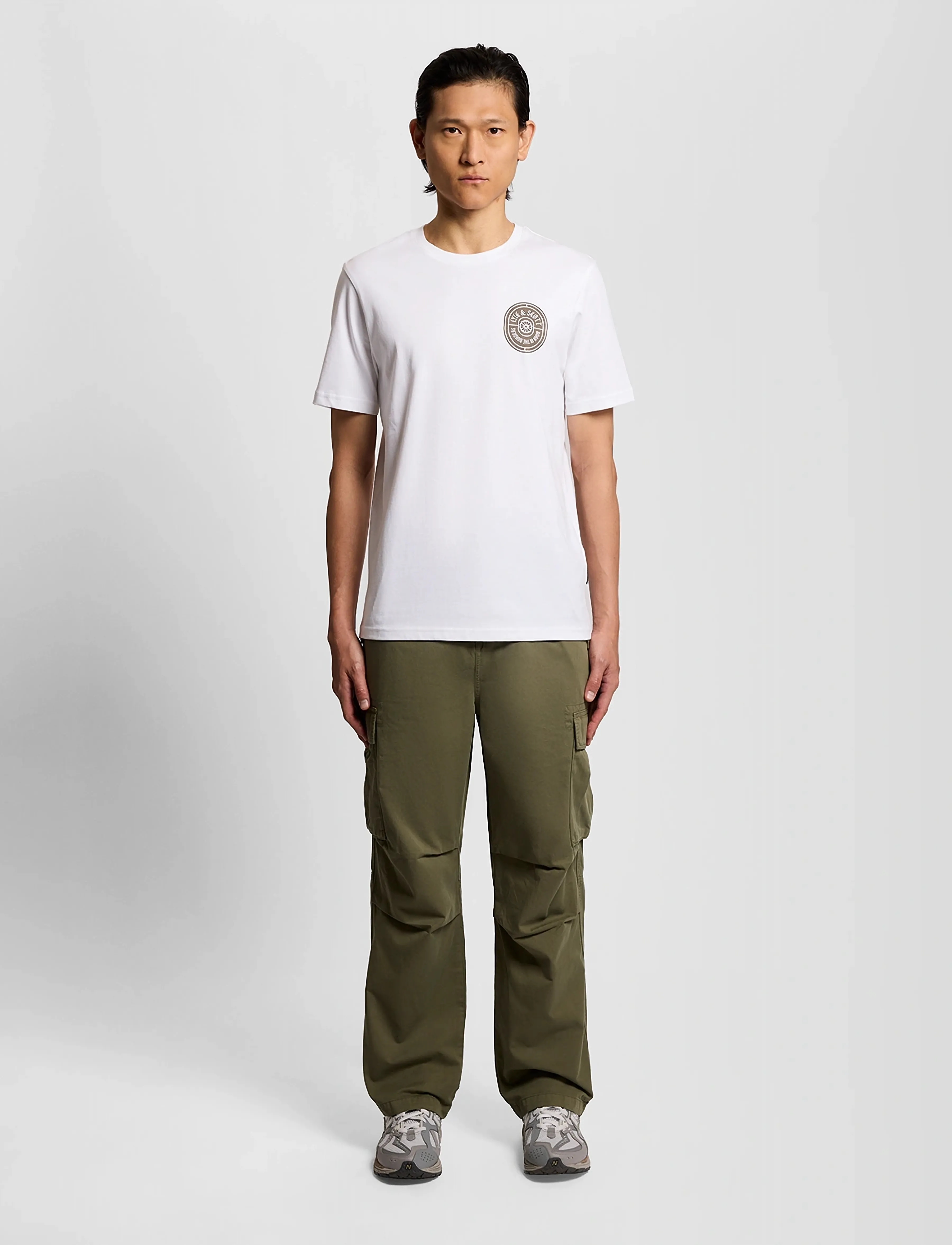 Lyle & Scott - Borders Label Graphic T-shirt - kurzärmelig - white - 5