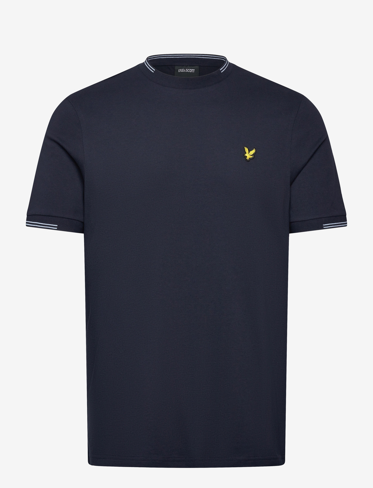 Lyle & Scott - Fine Tipped T-Shirt - kortärmade t-shirts - y155 dark navy/ chalk blue - 1