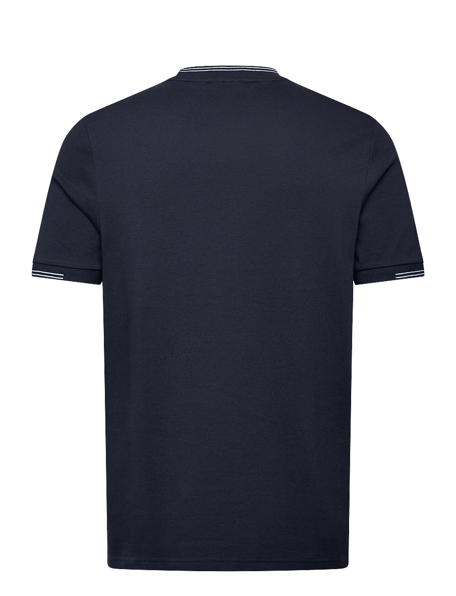 Lyle & Scott - Fine Tipped T-Shirt - short-sleeved t-shirts - y155 dark navy/ chalk blue - 2