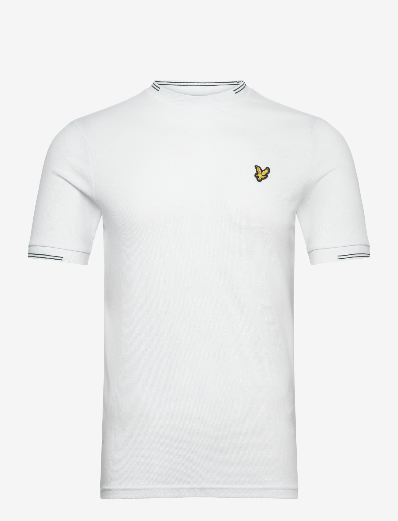 Lyle & Scott - Fine Tipped T-Shirt - kurzärmelig - y162 white/everglade - 0