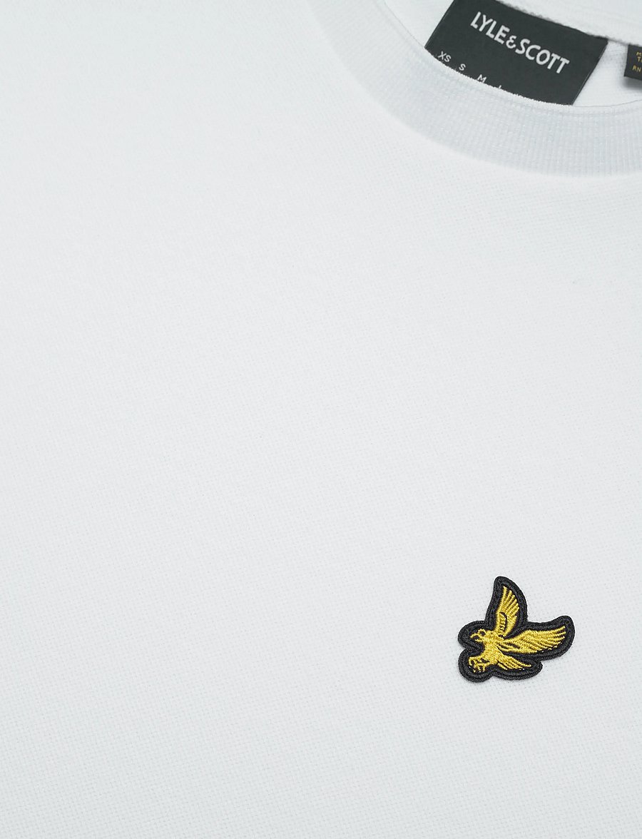 Lyle & Scott - Fine Tipped T-Shirt - short-sleeved t-shirts - y162 white/everglade - 5