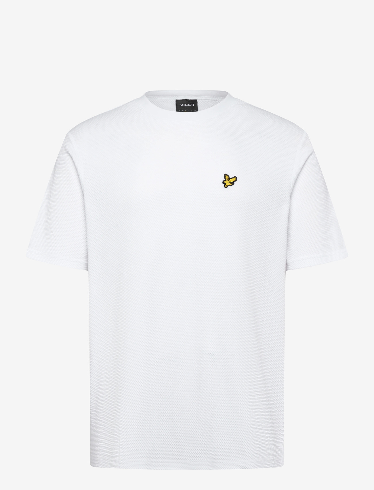 Lyle & Scott - Popcorn Jacquard T-shirt - kortærmede t-shirts - 626 white - 1
