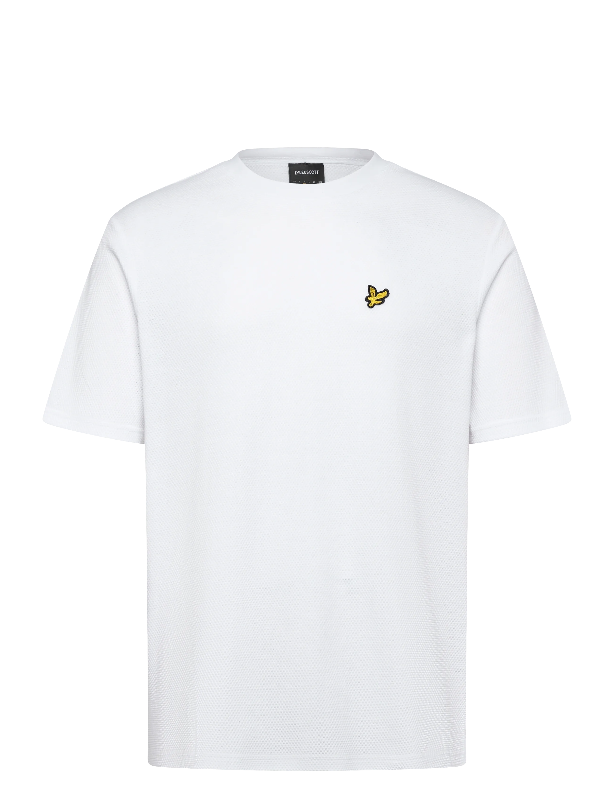 Lyle & Scott Popcorn Jacquard T-shirt - T-shirts - 626 WHITE / white