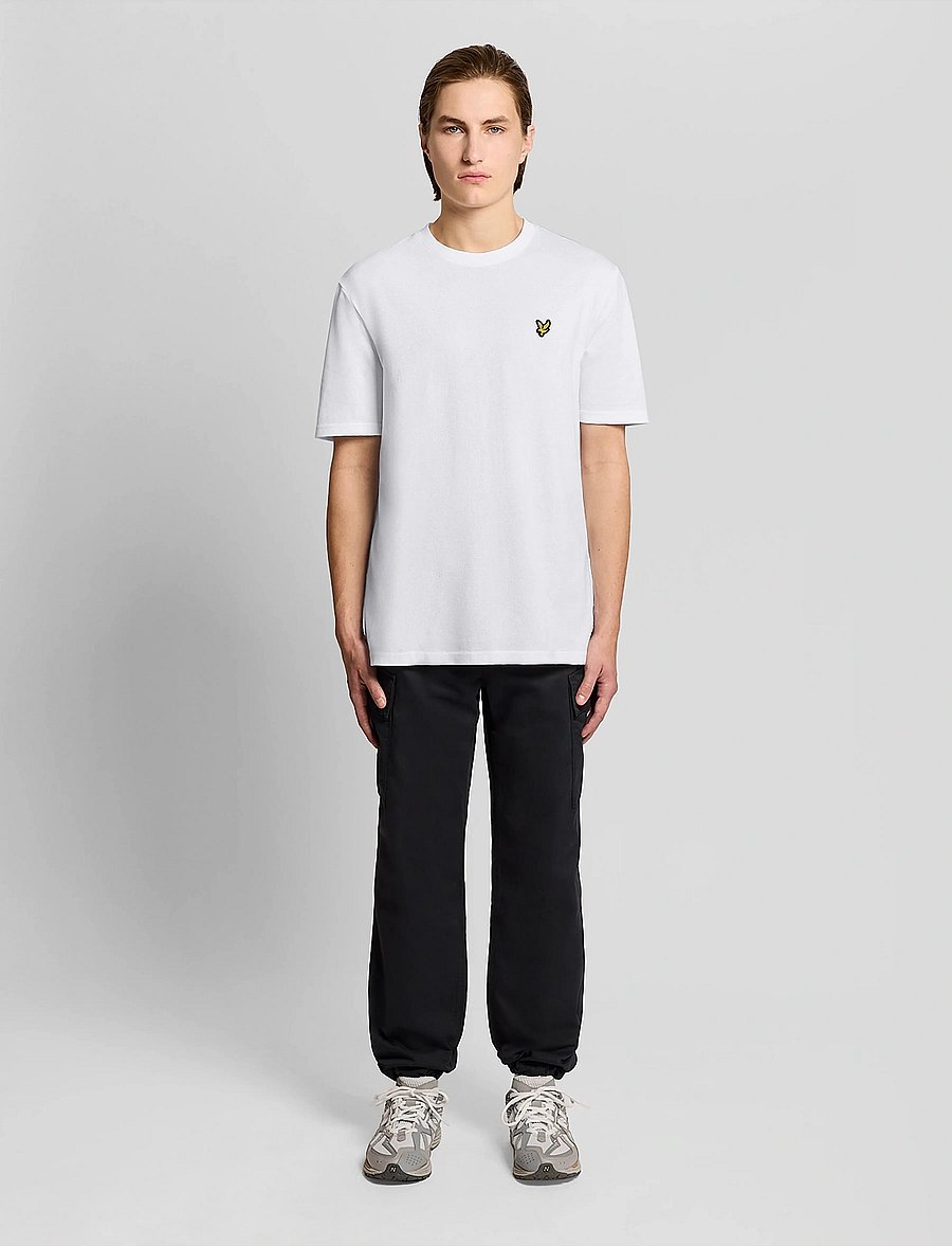 Lyle & Scott - Popcorn Jacquard T-shirt - kurzärmelige t-shirts - 626 white - 5