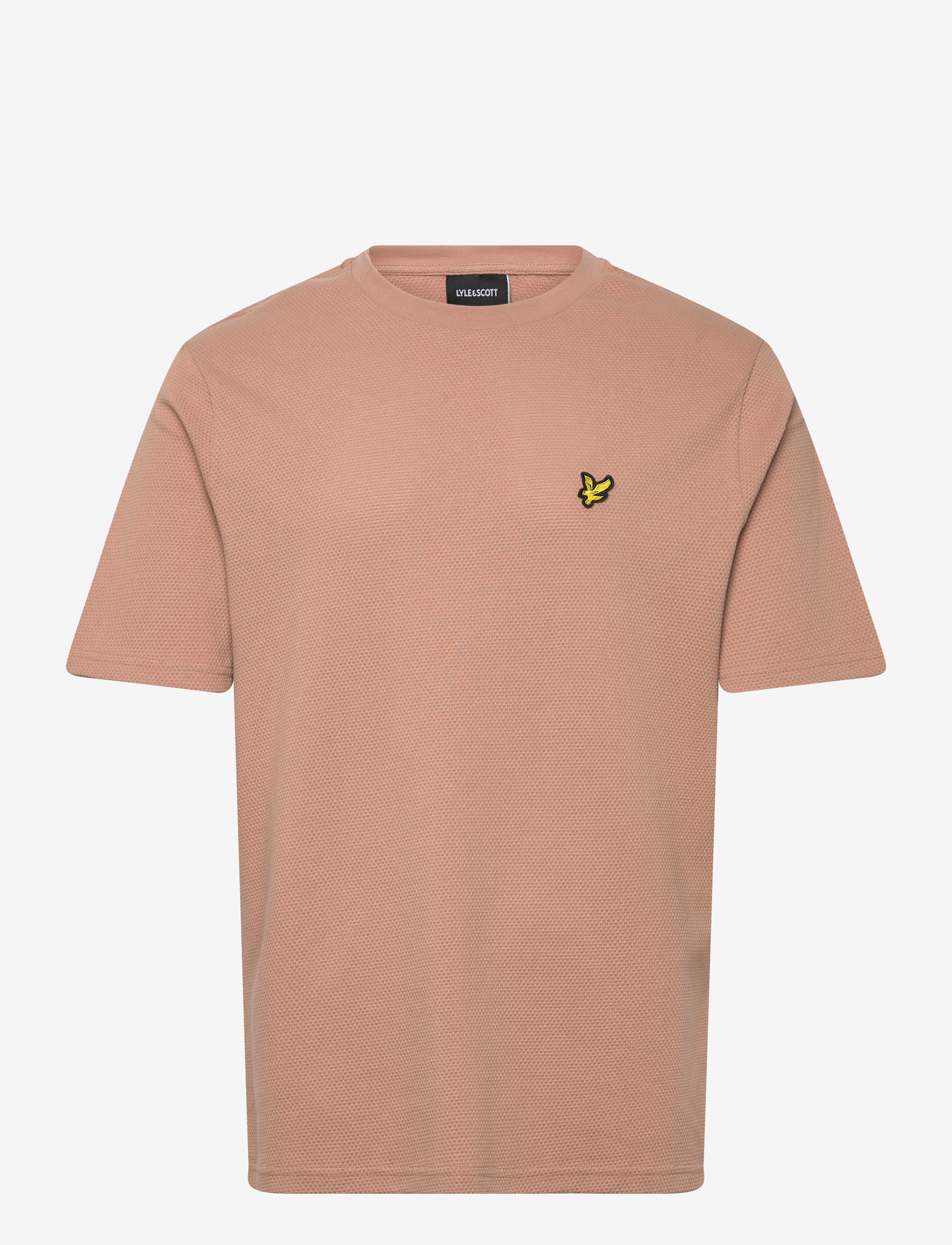 Lyle & Scott - Popcorn Jacquard T-shirt - kortærmede t-shirts - barley - 1