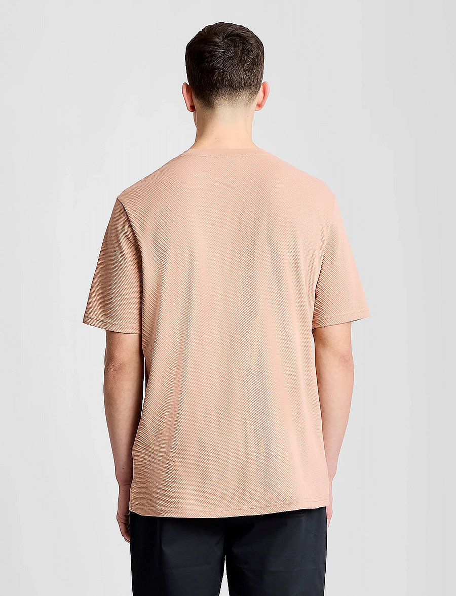 Lyle & Scott - Popcorn Jacquard T-shirt - kurzärmelige t-shirts - barley - 3