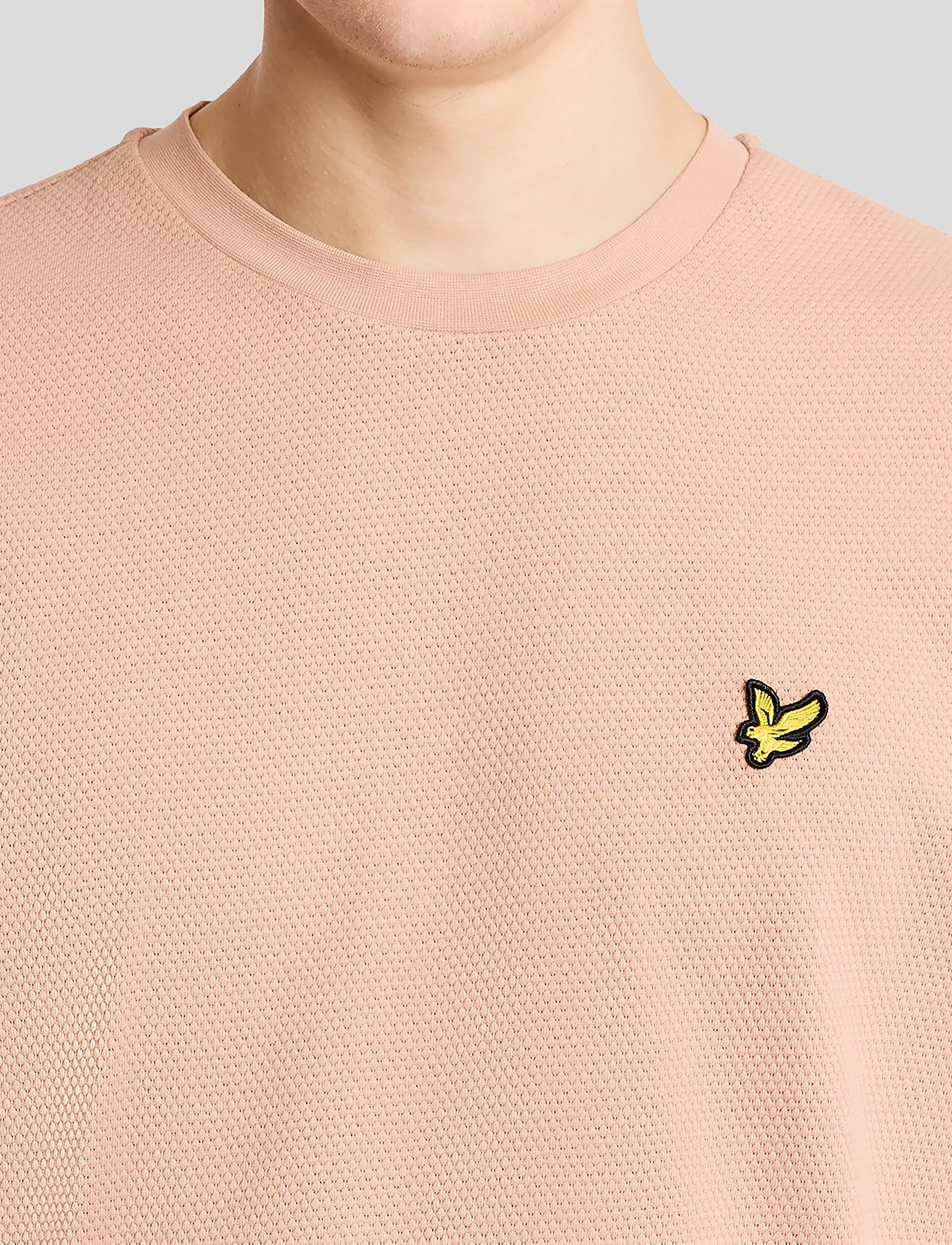 Lyle & Scott - Popcorn Jacquard T-shirt - krótki rękaw - barley - 4