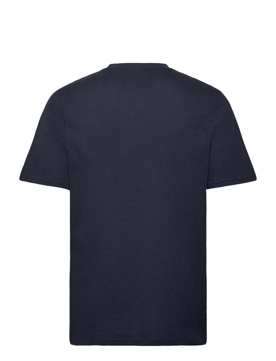 Lyle & Scott - Popcorn Jacquard T-shirt - kortærmede t-shirts - z271 dark navy - 2